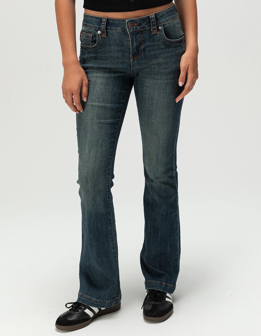 RSQ Womens Low Rise Bootcut Jeans - DARK TINT Product Image