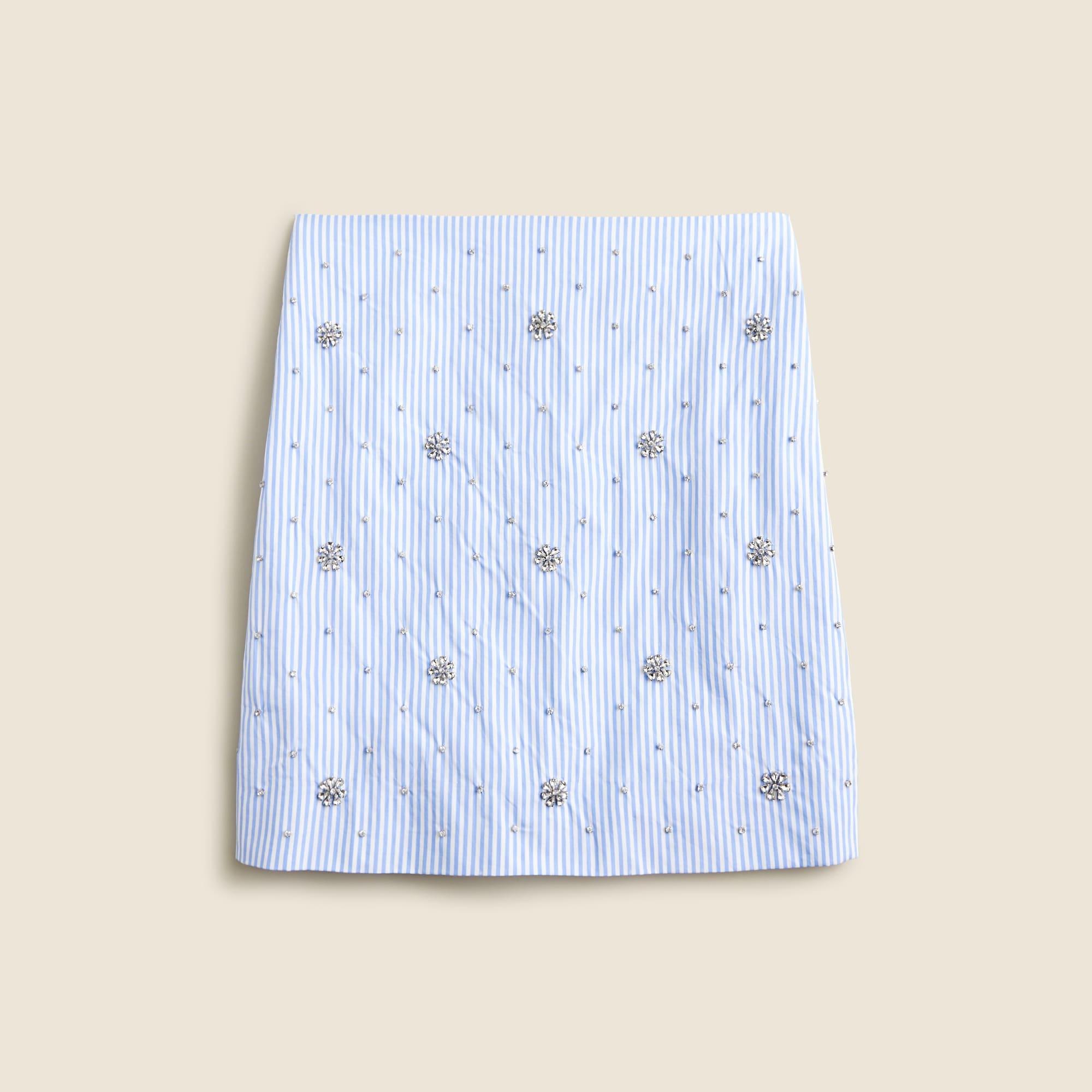 Collection embellished mini skirt in stripe Product Image