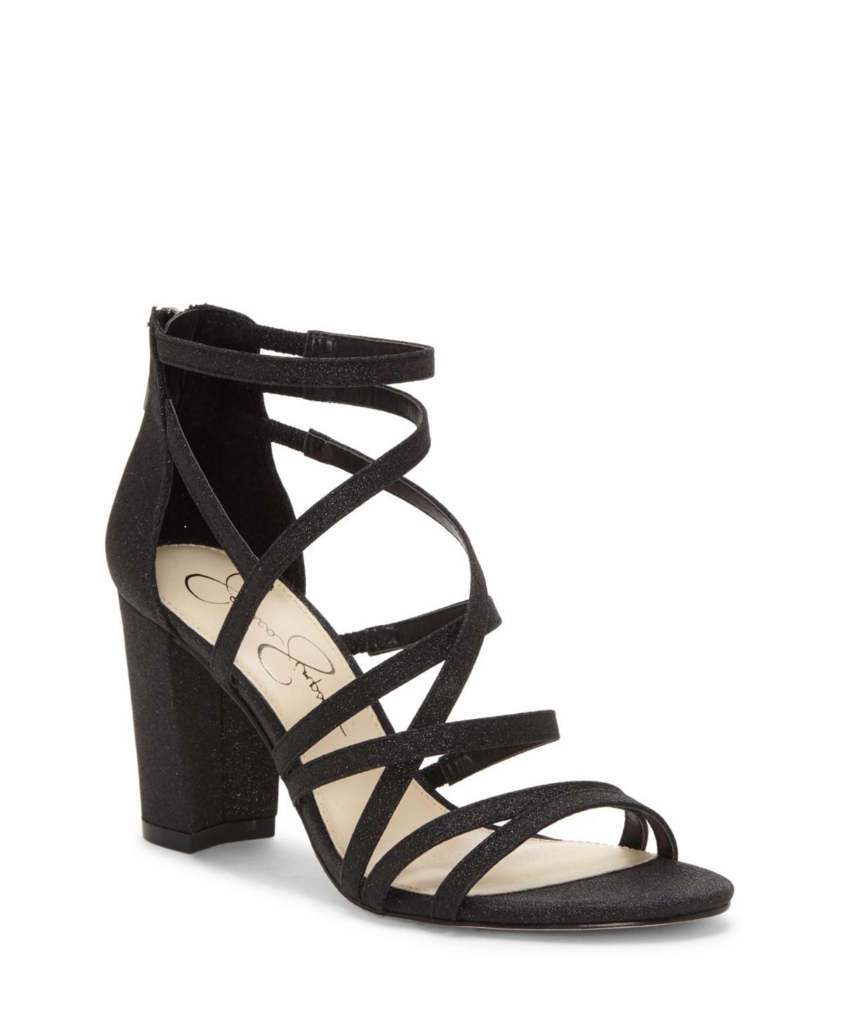 Jessica Simpson Stassey Glitter Strappy Block Heel Sandals Product Image