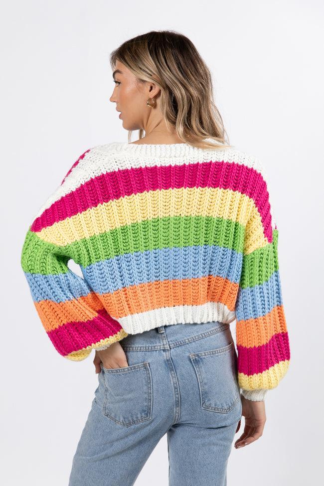 Little Bit More Multi Stripe Cardigan  SALE Product Image