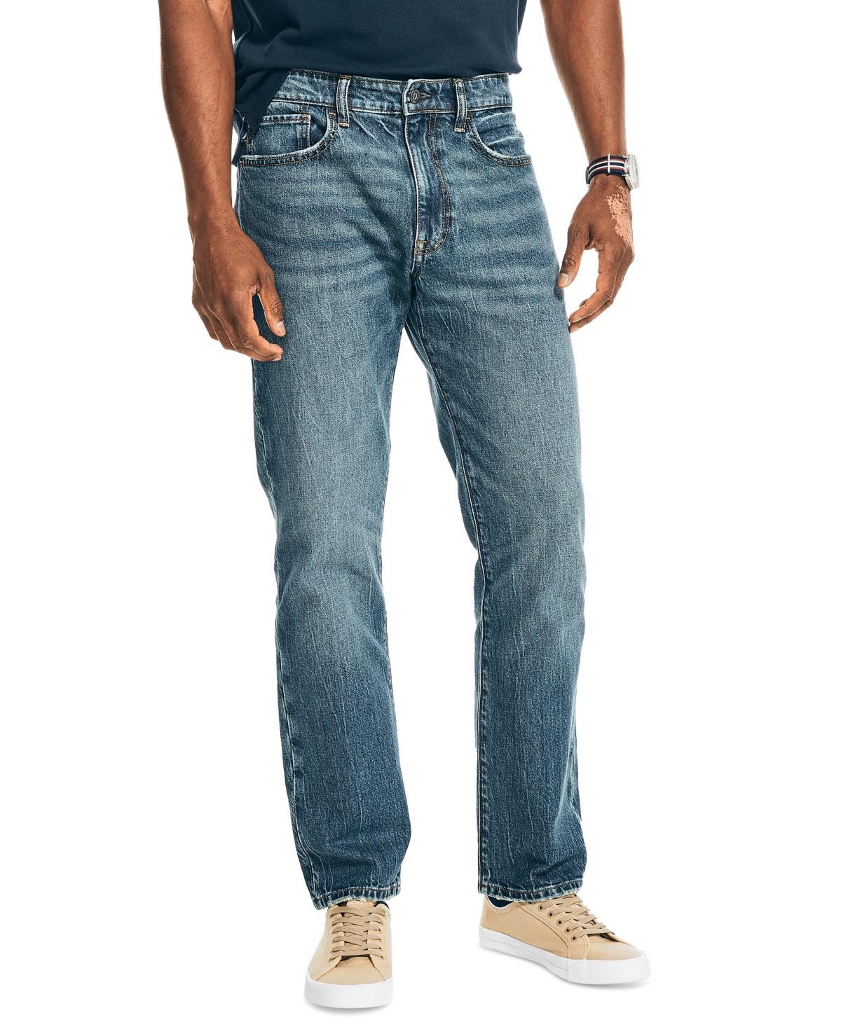 Nautica Mens Vintage Straight-Fit Stretch Denim 5-Pocket Jeans Product Image