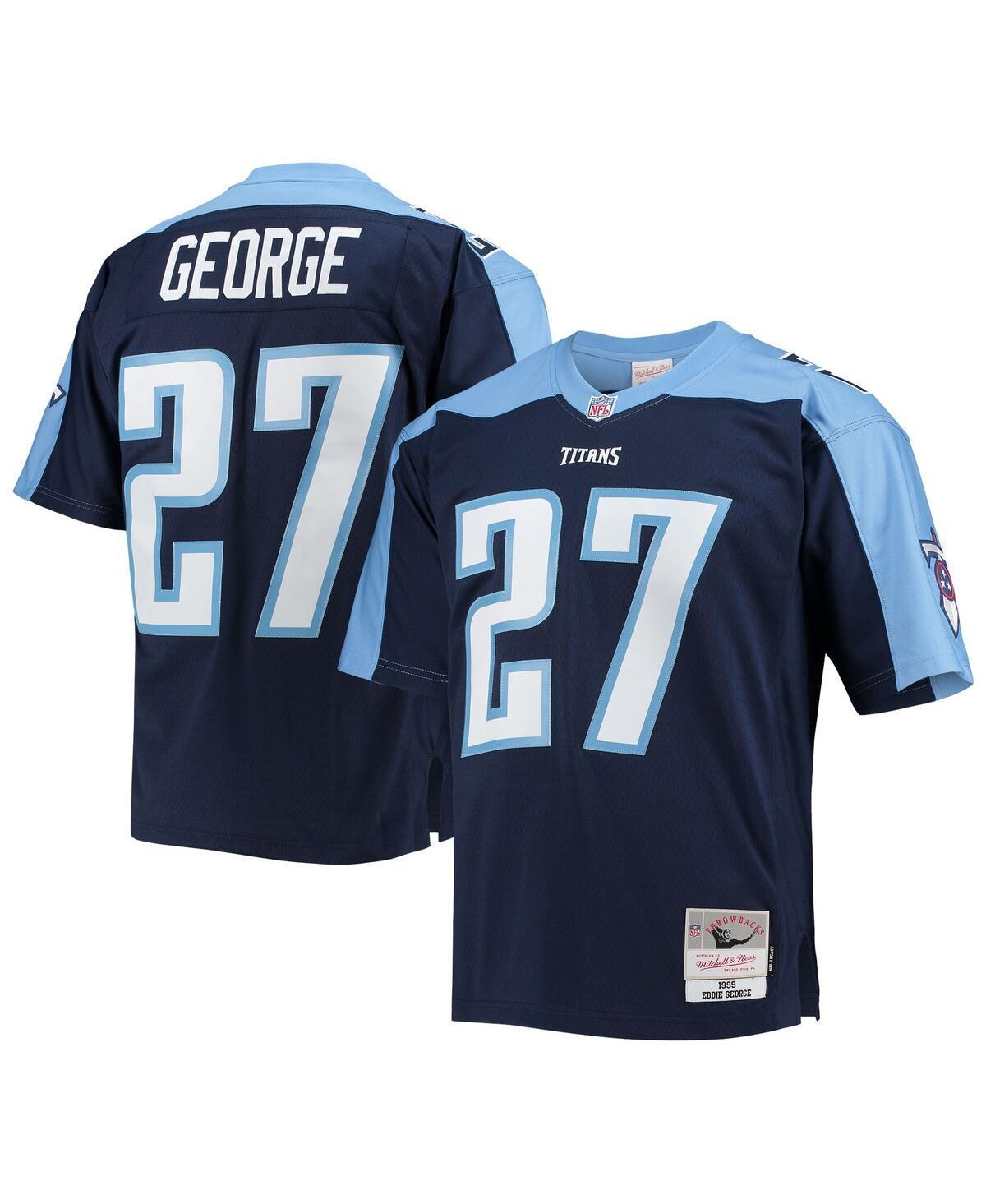 Men's Mitchell & Ness Eddie George Navy Tennessee Titans 1999 Legacy Replica Jersey, Size: Medium, Blue Product Image