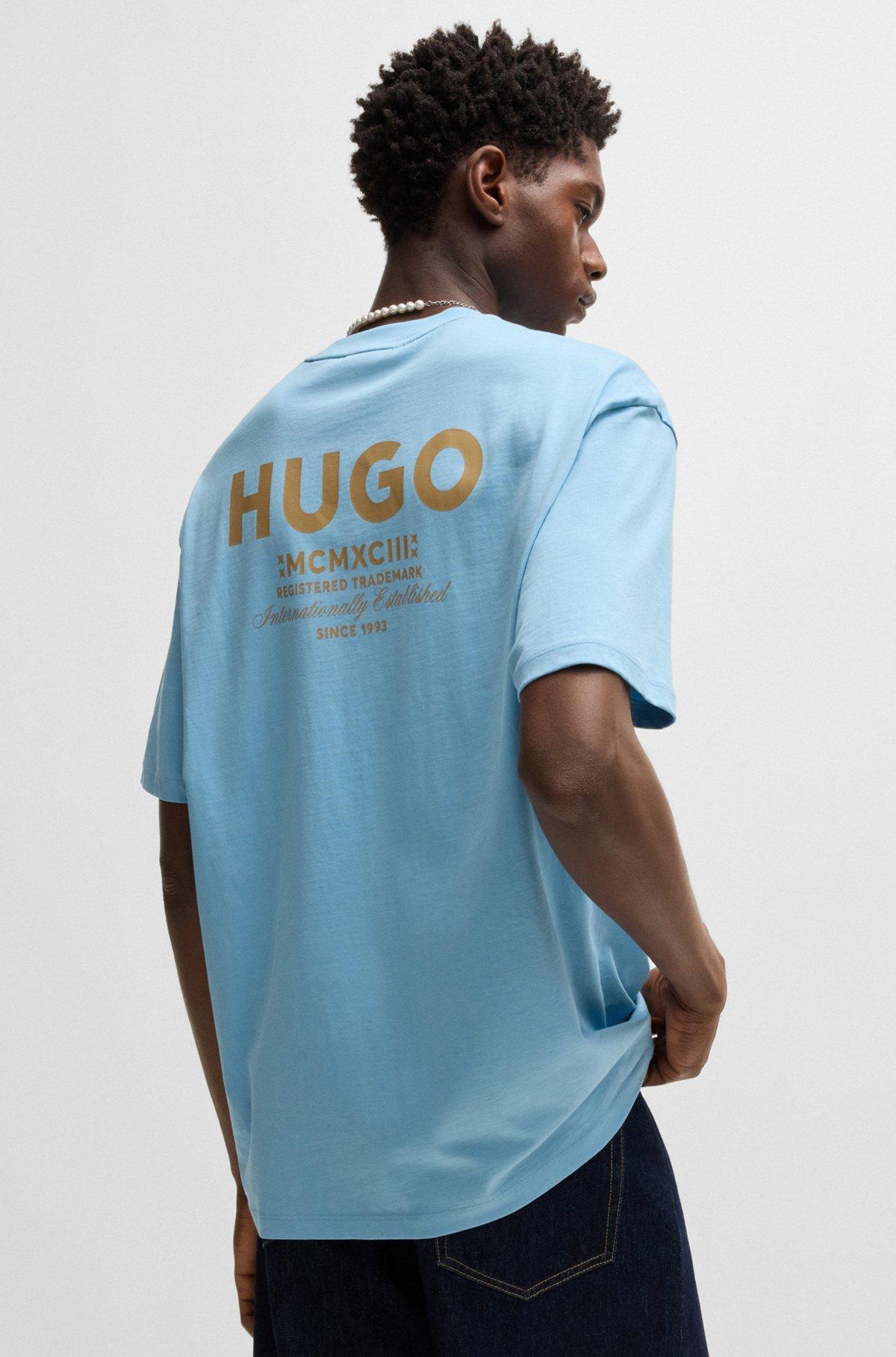 Loose-fit T-shirt in cotton with rear logo artwork Product Image