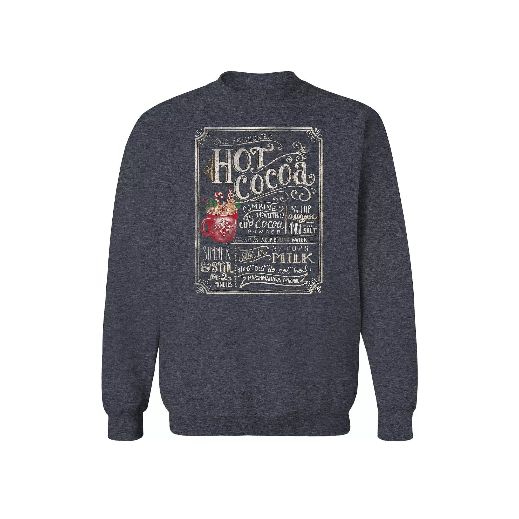 Men's Old Fashioned Hot Cocoa Fleece Sweatshirt, Women's, Size: XXL, Dark Grey Product Image