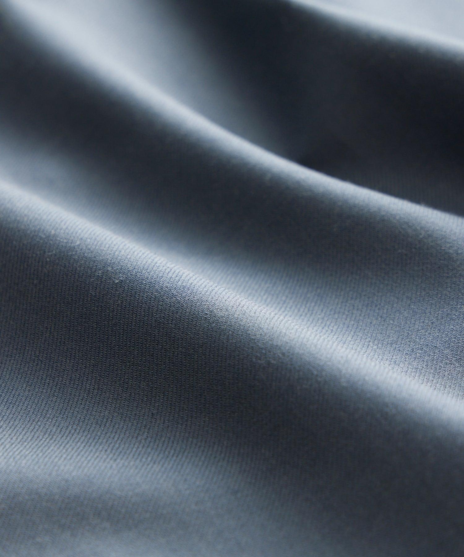 Italian Gabardine Two-Pocket Overshirt in Steel Blue Product Image