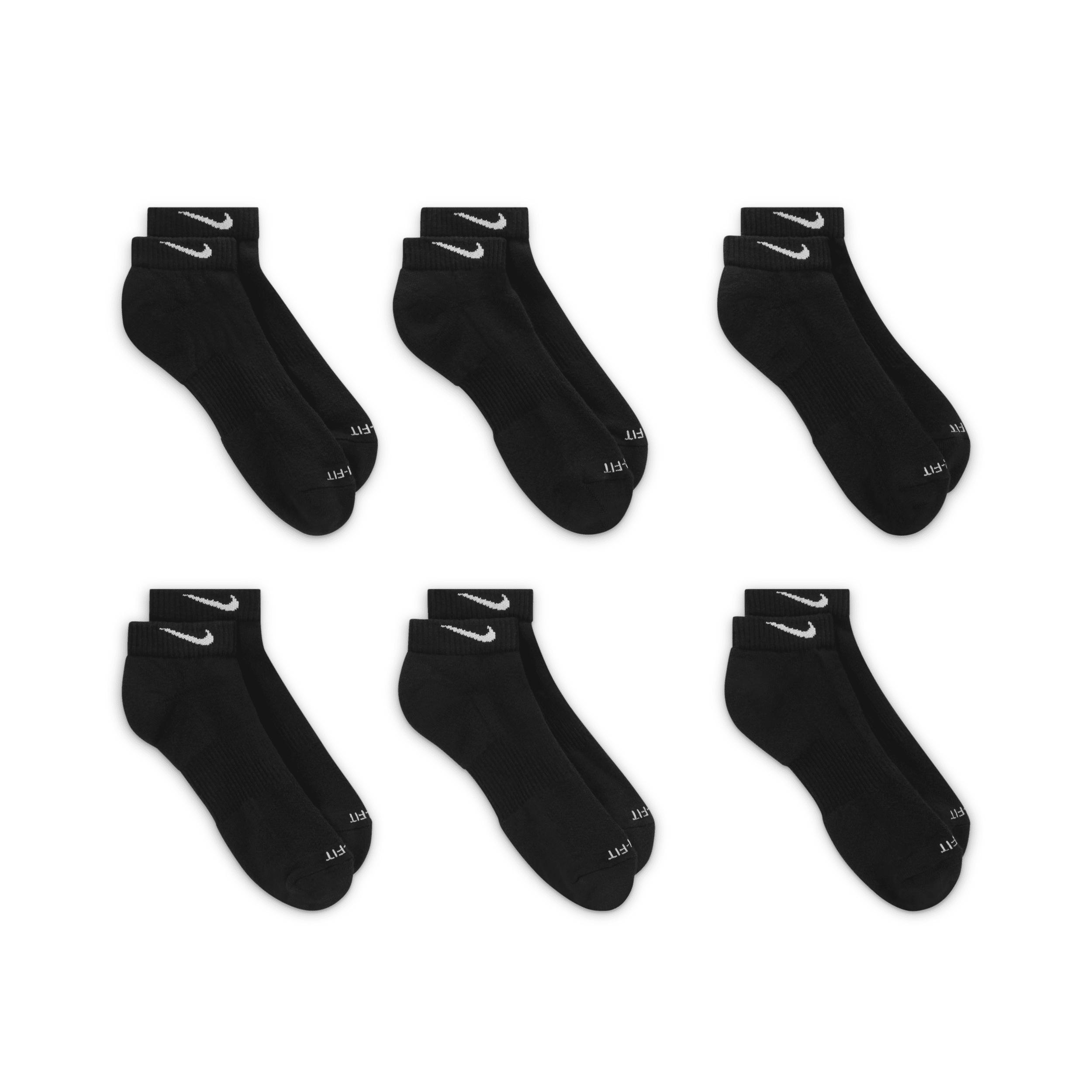 Men's Nike 6-pack Everyday Plus Cushioned Low-Cut Training Socks, Size: 12-15, White Product Image