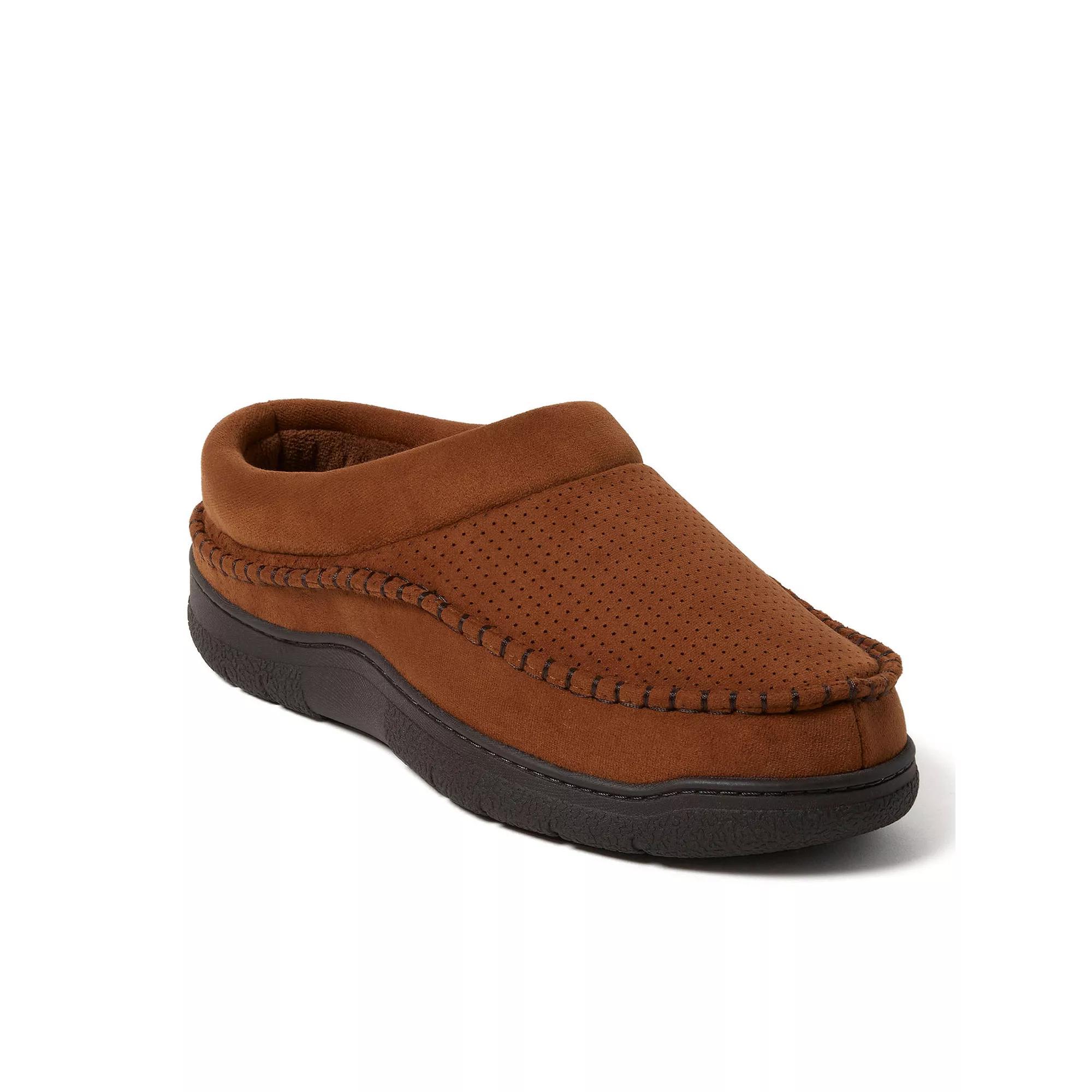 Dearfoams Thompson Microsuede Men's Moccasin Clog Slippers, Size: Medium, Brown Product Image