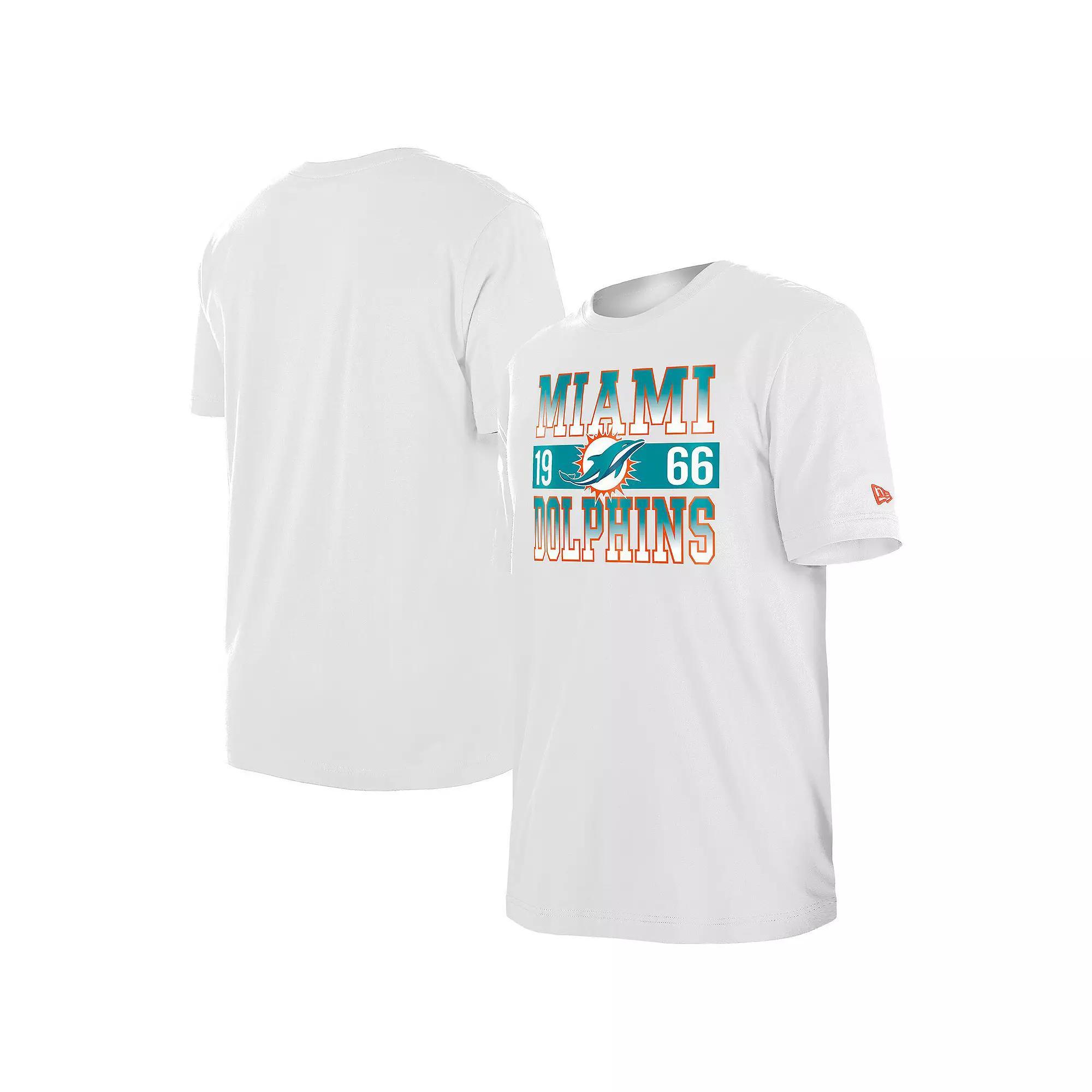 Men's New Era White Miami Dolphins City Team T-Shirt, Size: Small Product Image