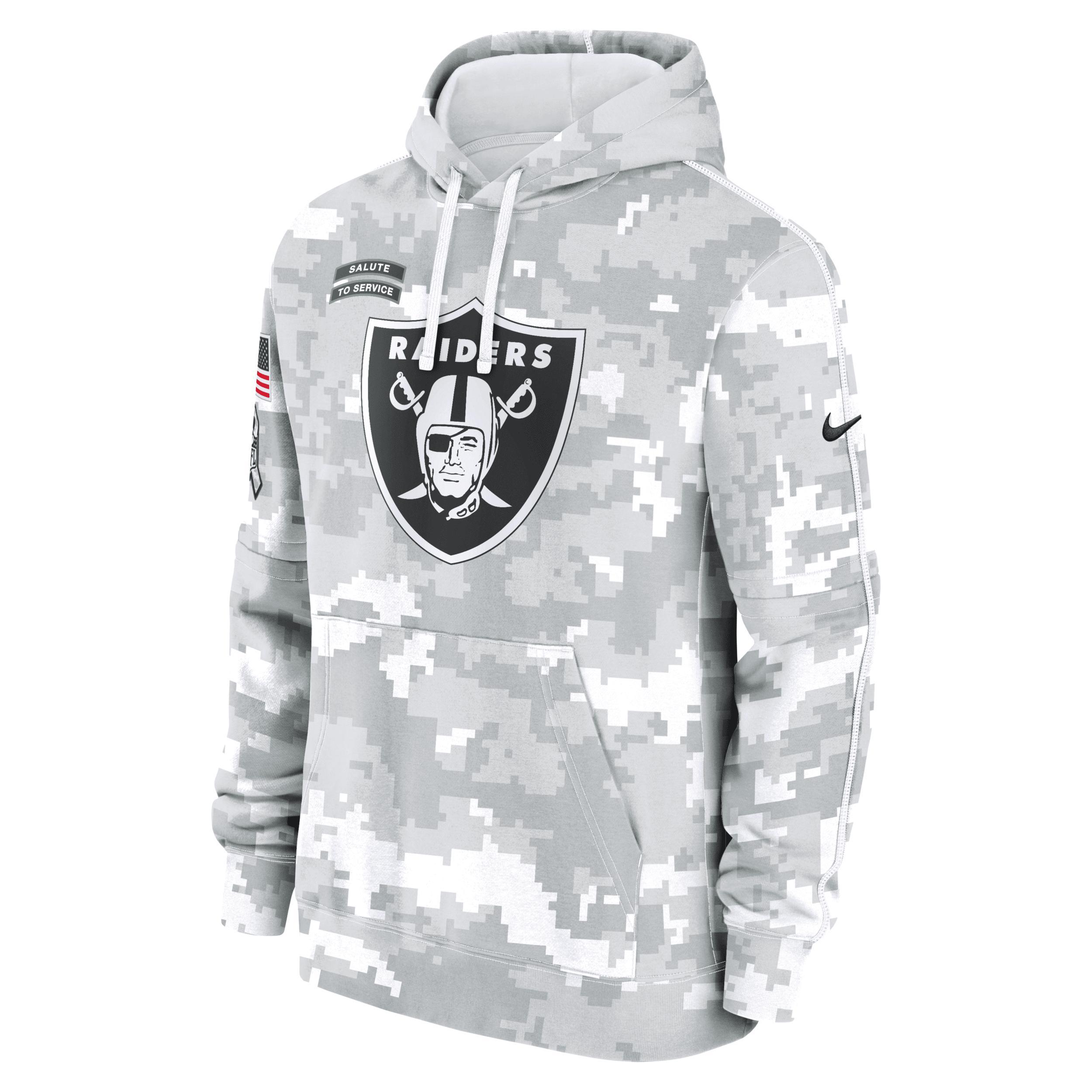 Men's Nike Arctic Camo Las Vegas Raiders 2024 Salute to Service Club Fleece Pullover Hoodie, Size: Small, Lvr Team Product Image
