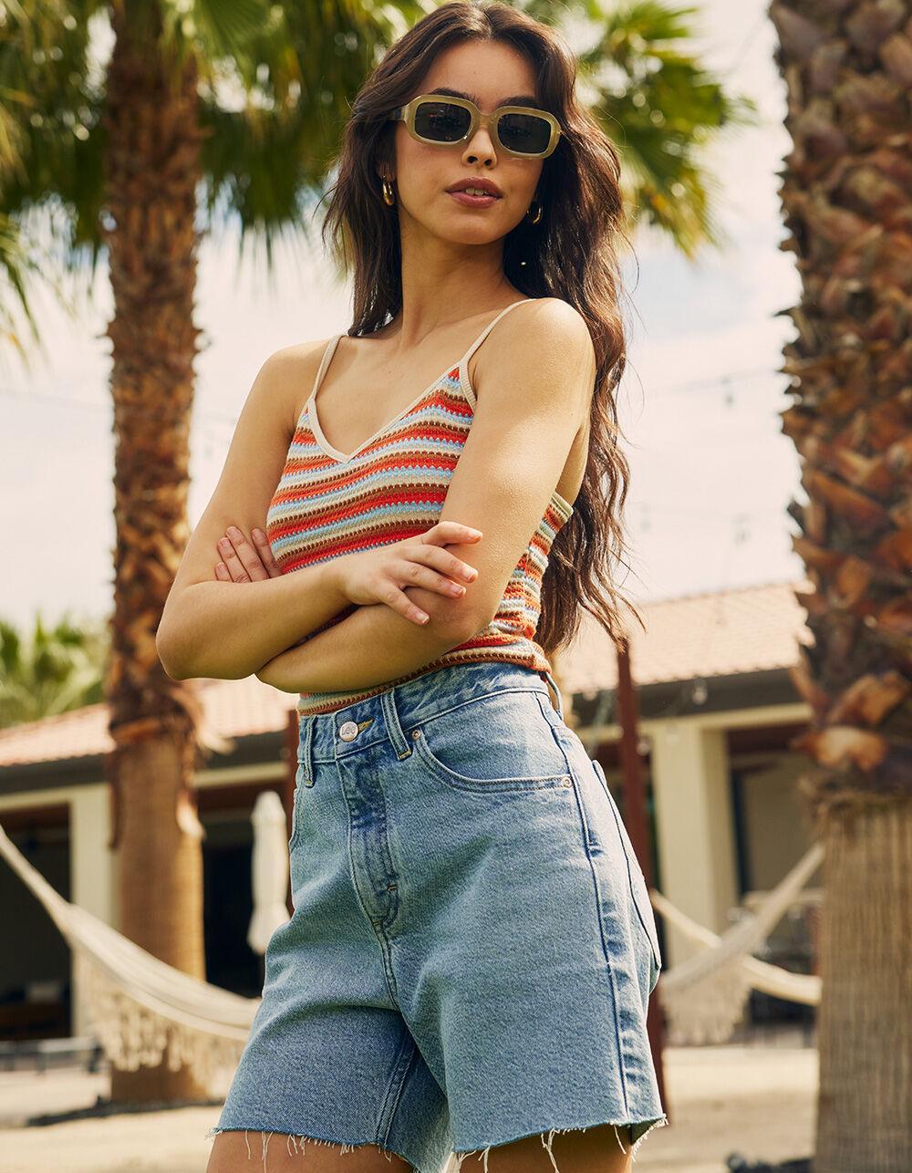 LEE Loose Cut off Rider Womens Denim Shorts - DENIM Product Image
