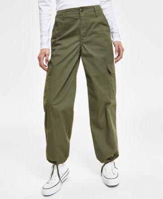 Levi's® Women's Mid-Rise 94's Baggy Cargo Wide Leg Jeans - Olive Cargo 25 Product Image