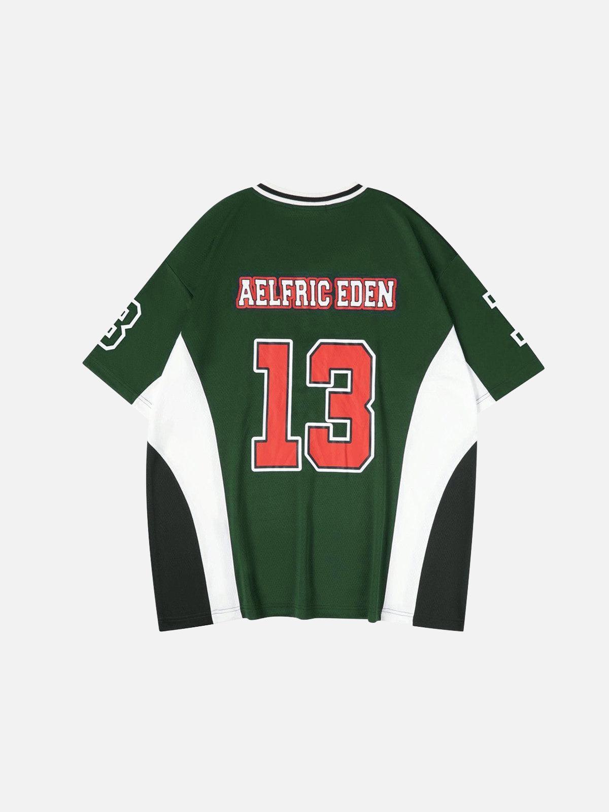 [Pre-Order] Aelfric Eden Color Blocking V-Neck Tee Product Image