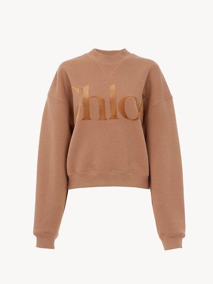 Generous sweater in cotton fleece Product Image