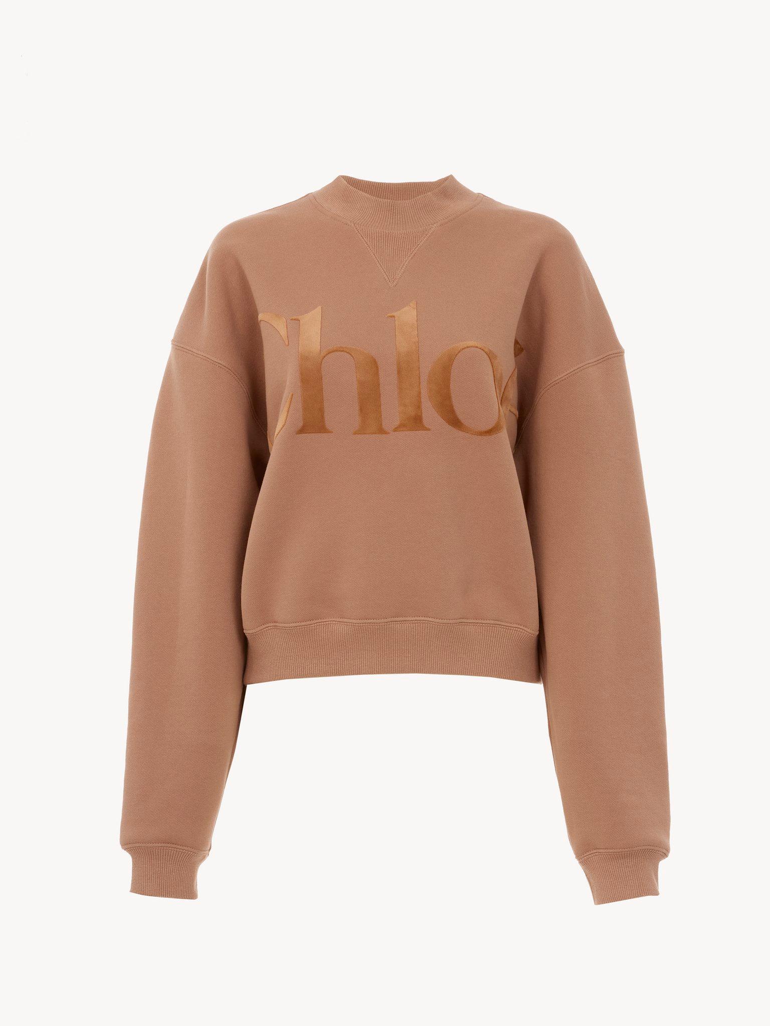 Generous sweater in cotton fleece Product Image