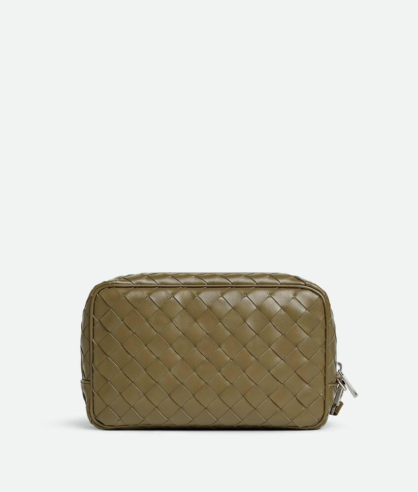 Men's Intrecciato Small Pouch With Wristlet in Algae Product Image