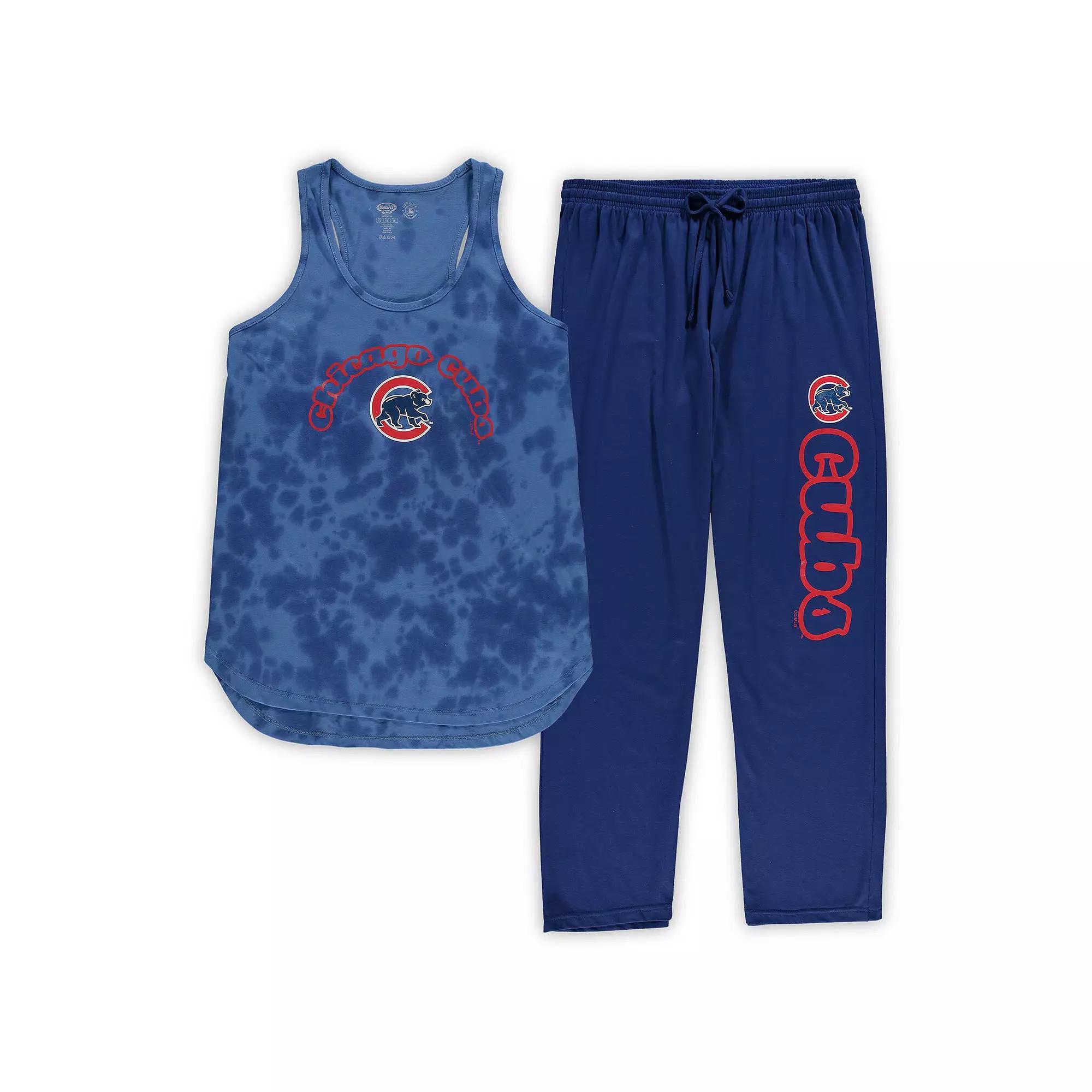 Womens Concepts Sport Royal Chicago Cubs Plus Size Jersey Tank Top & Pants Sleep Set Product Image