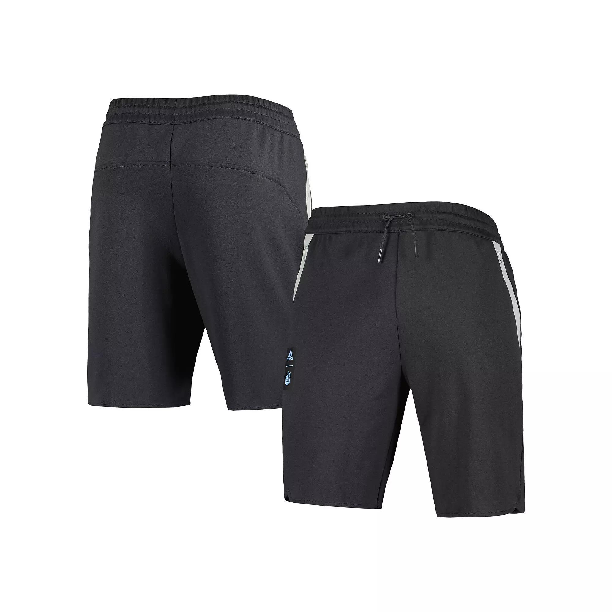 Mens adidas Black Minnesota United FC 2023 Player Travel Shorts Product Image