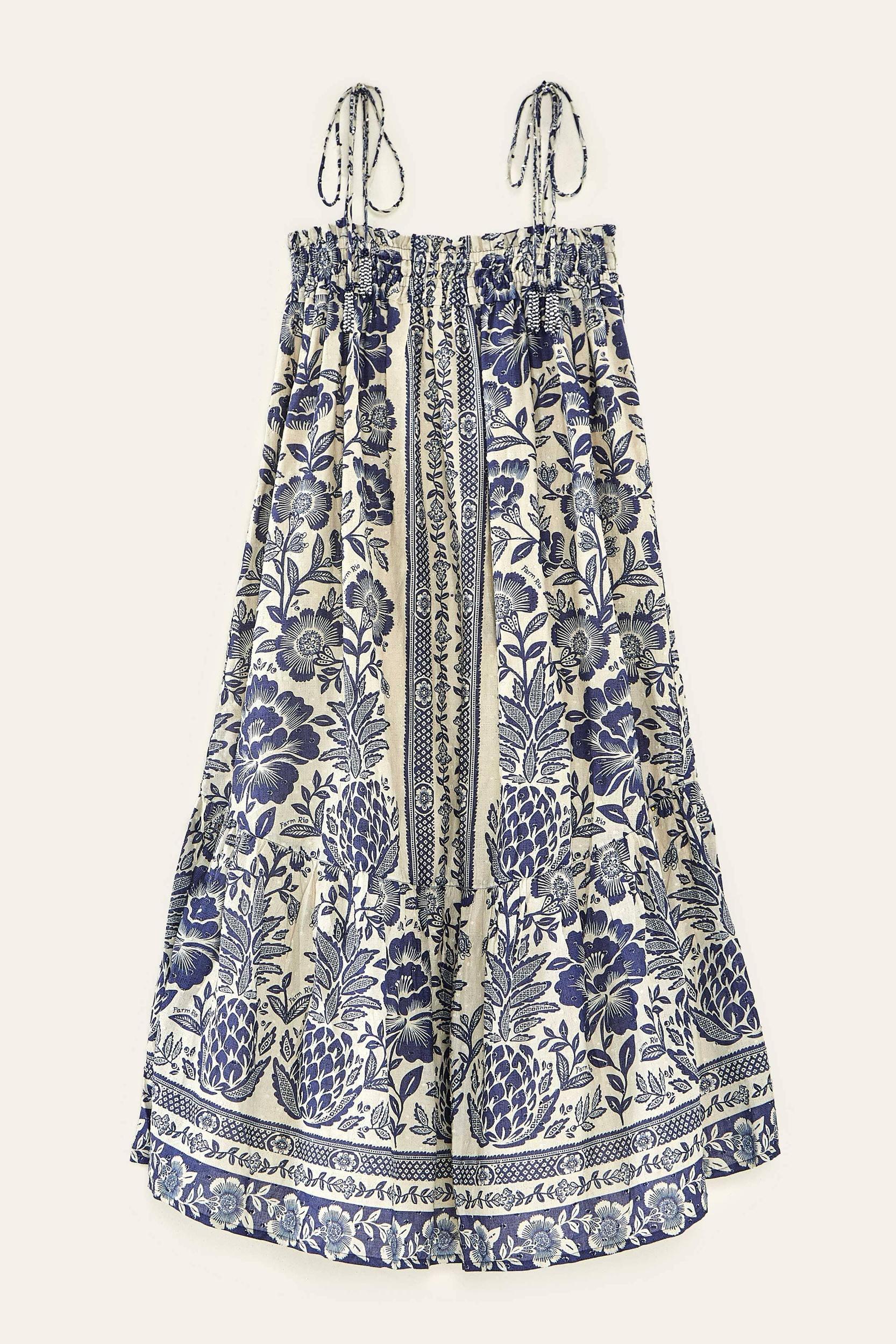 Blue Pineapple Garden Maxi Dress Product Image