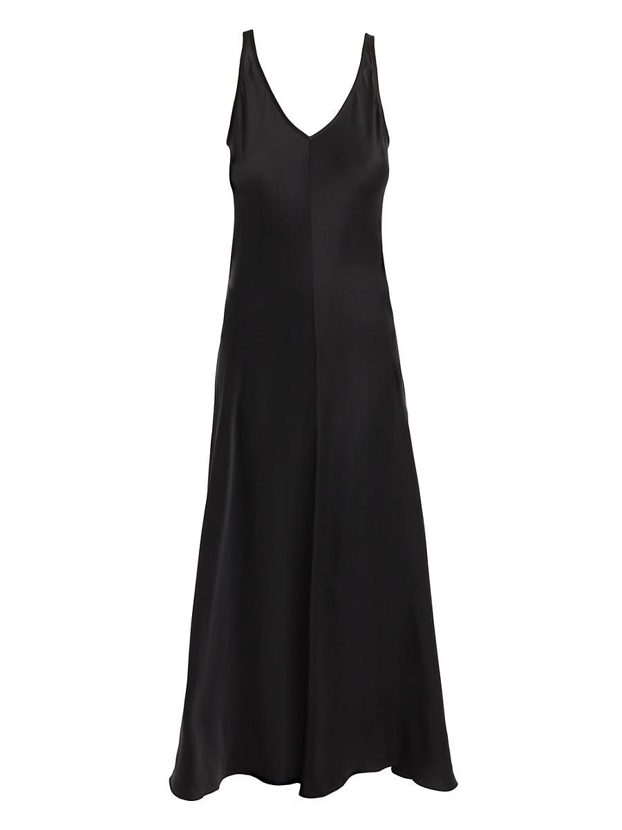 Womens Washable Silk Maxi Bias Dress Product Image