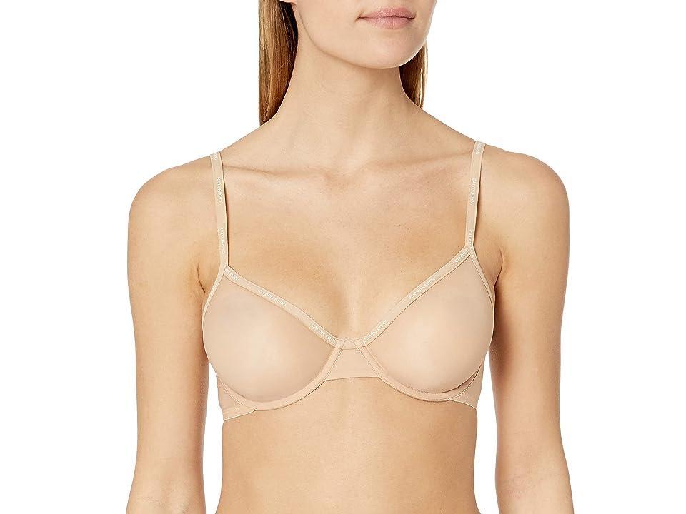 Calvin Klein Calvin Klein Women's Sheer Marquisette Unlined Demi Bra (Bare) Women's Bra Product Image