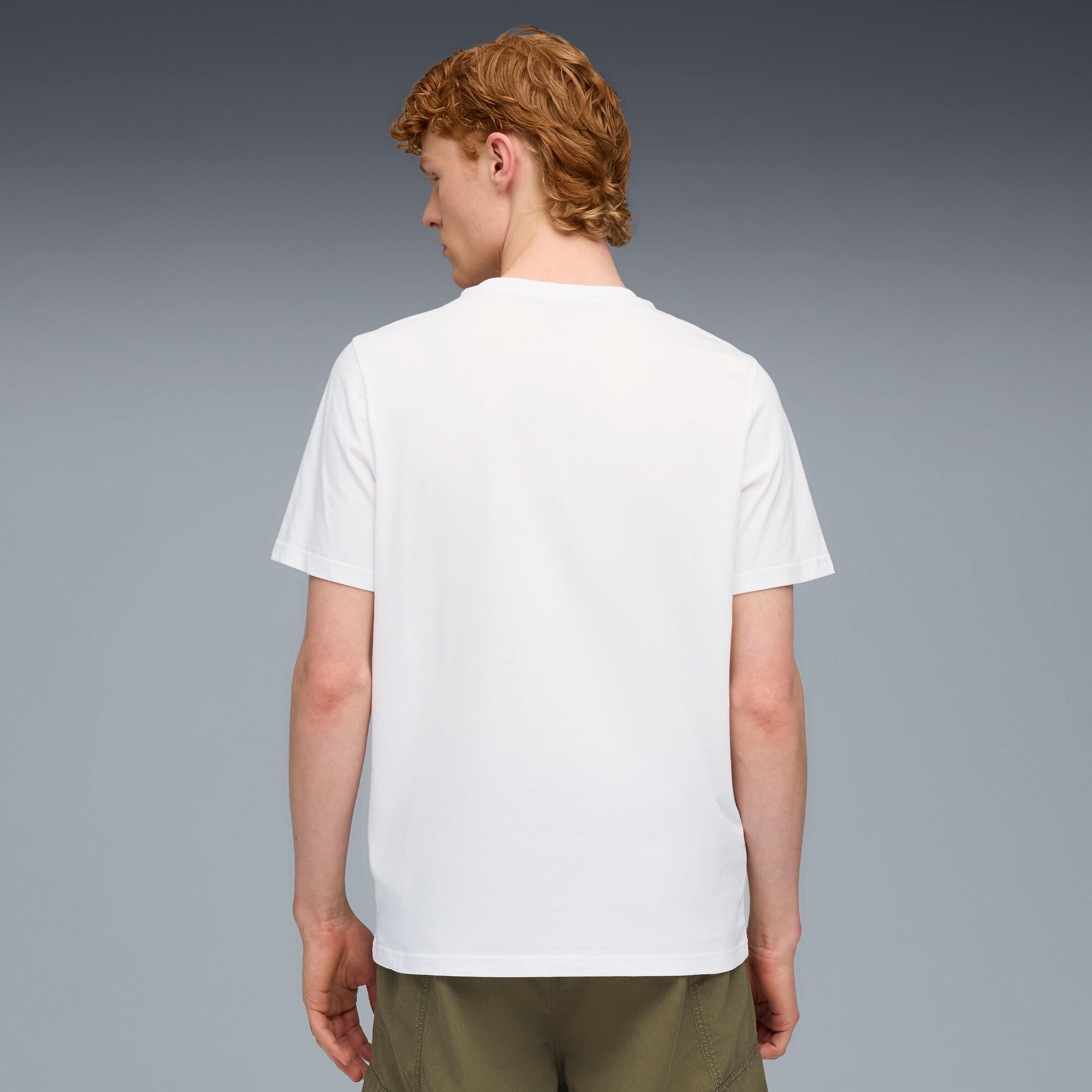 PUMA AC Milan FtblEssentials T-Shirt Men in White/For All Time Red Product Image