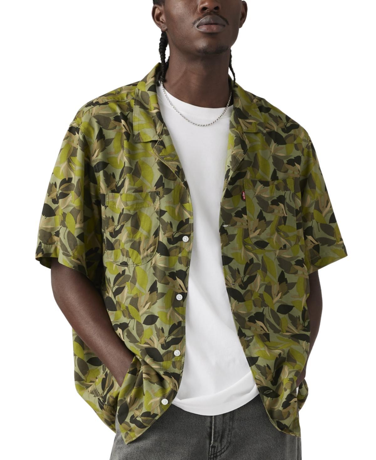 Levis Mens Relaxed-Fit Camp Collar Shirt Product Image