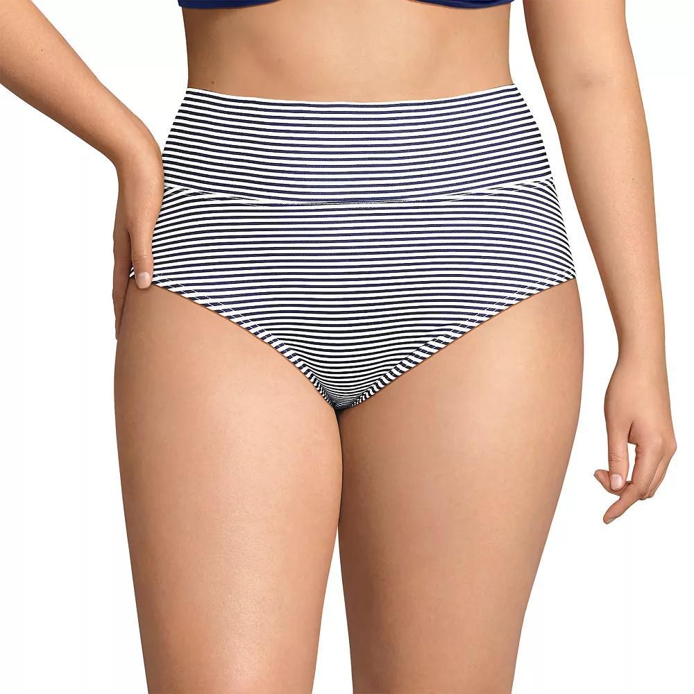 Plus Size Lands' End High Waisted Bikini Bottoms, Women's, Size: 16 W, Dusk Product Image