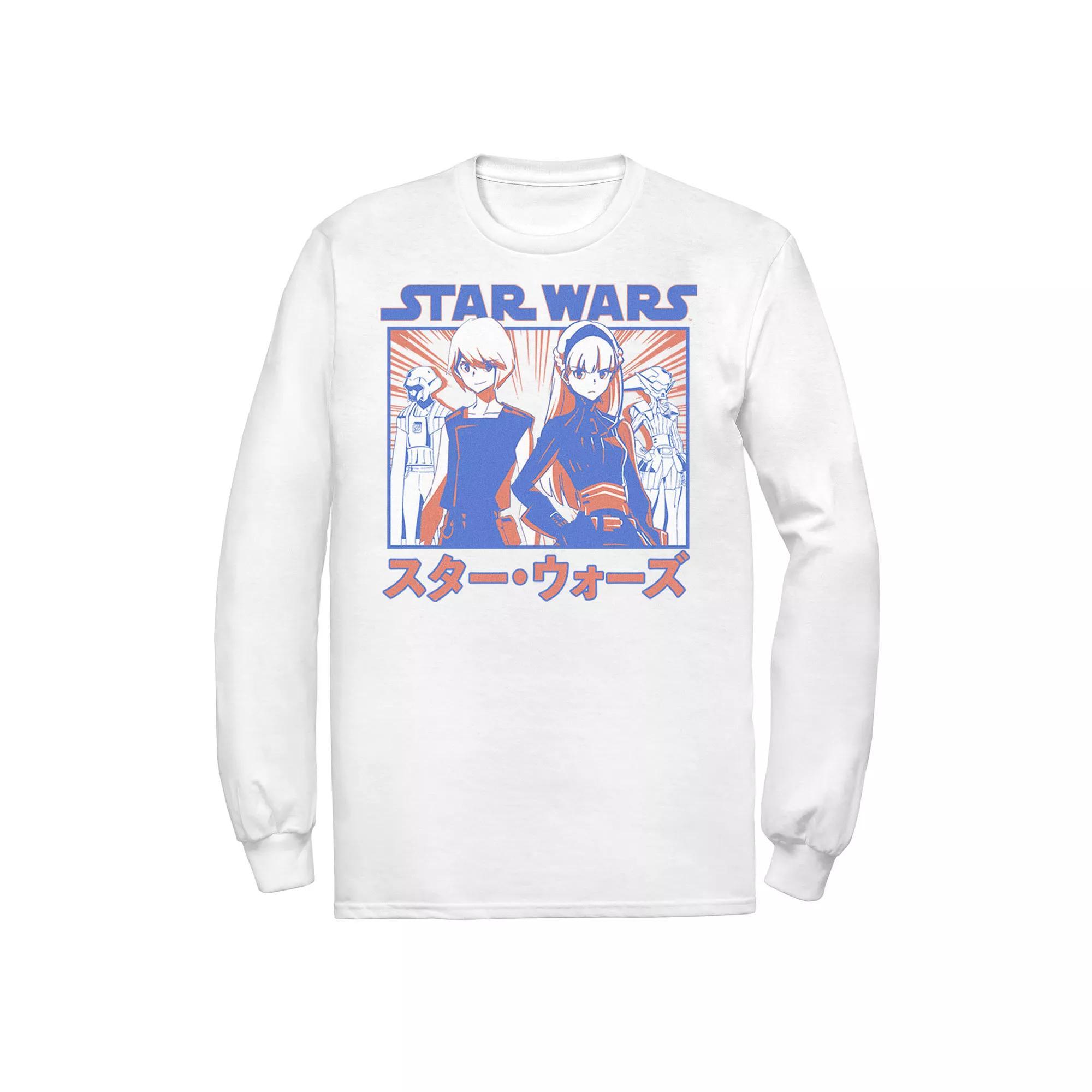 Men's Star Wars Visions Anime Twins Graphic Tee, Size: Small, White Product Image