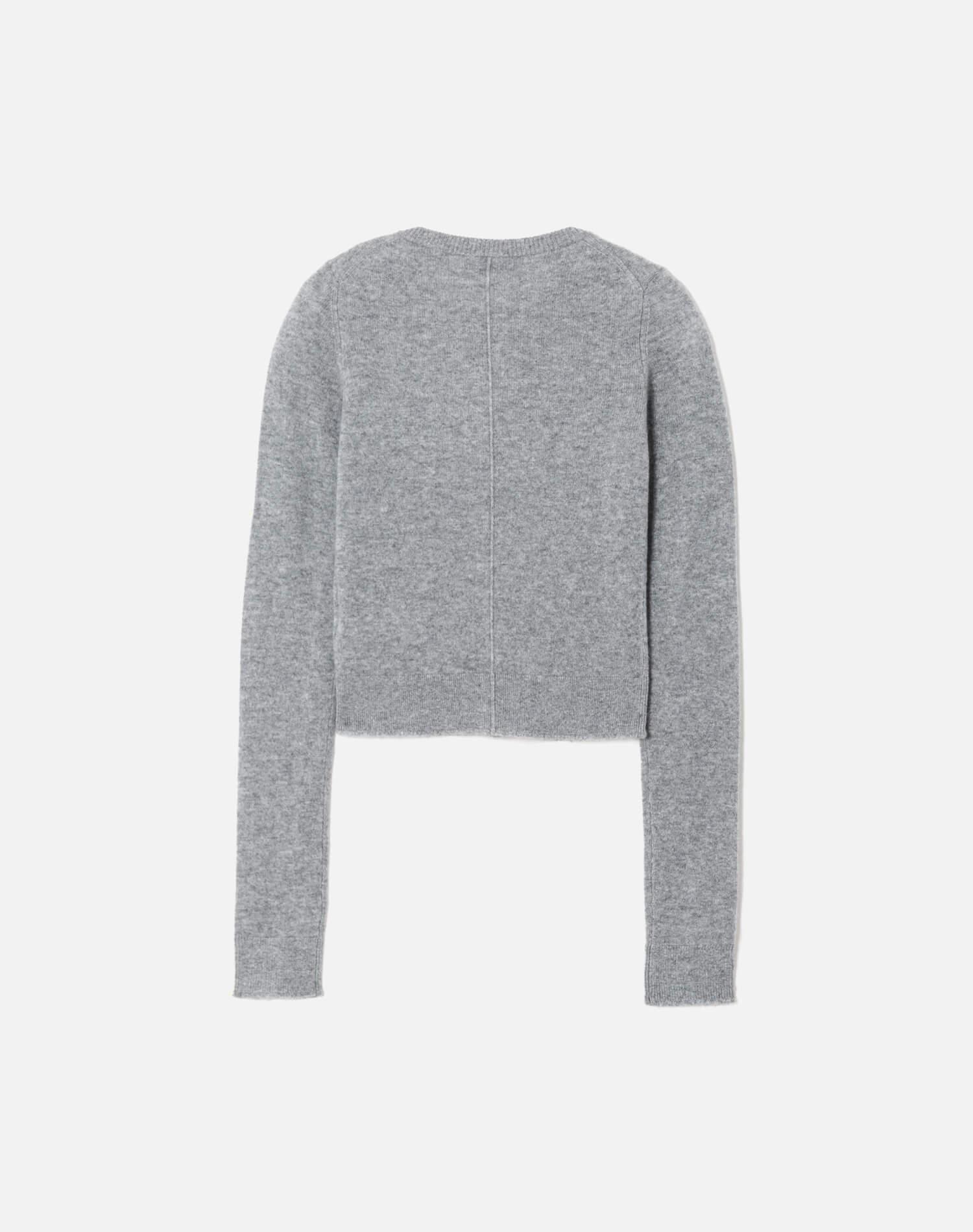 Cashmere Crewneck Cardigan - Grey Heather Female Product Image