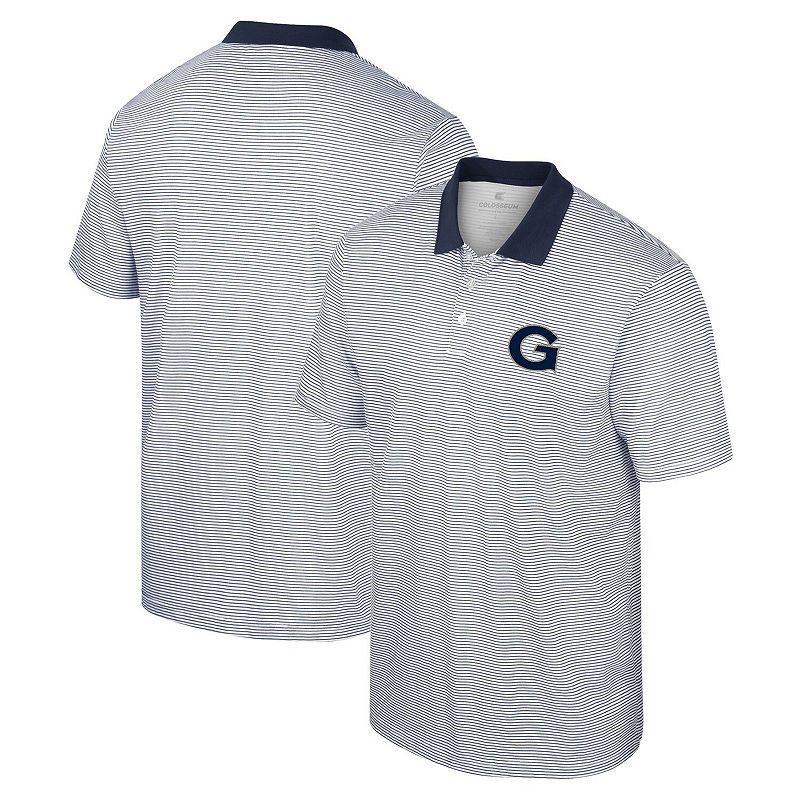 Men's Colosseum White Penn State Nittany Lions Print Stripe Polo, Size: 3XL Product Image