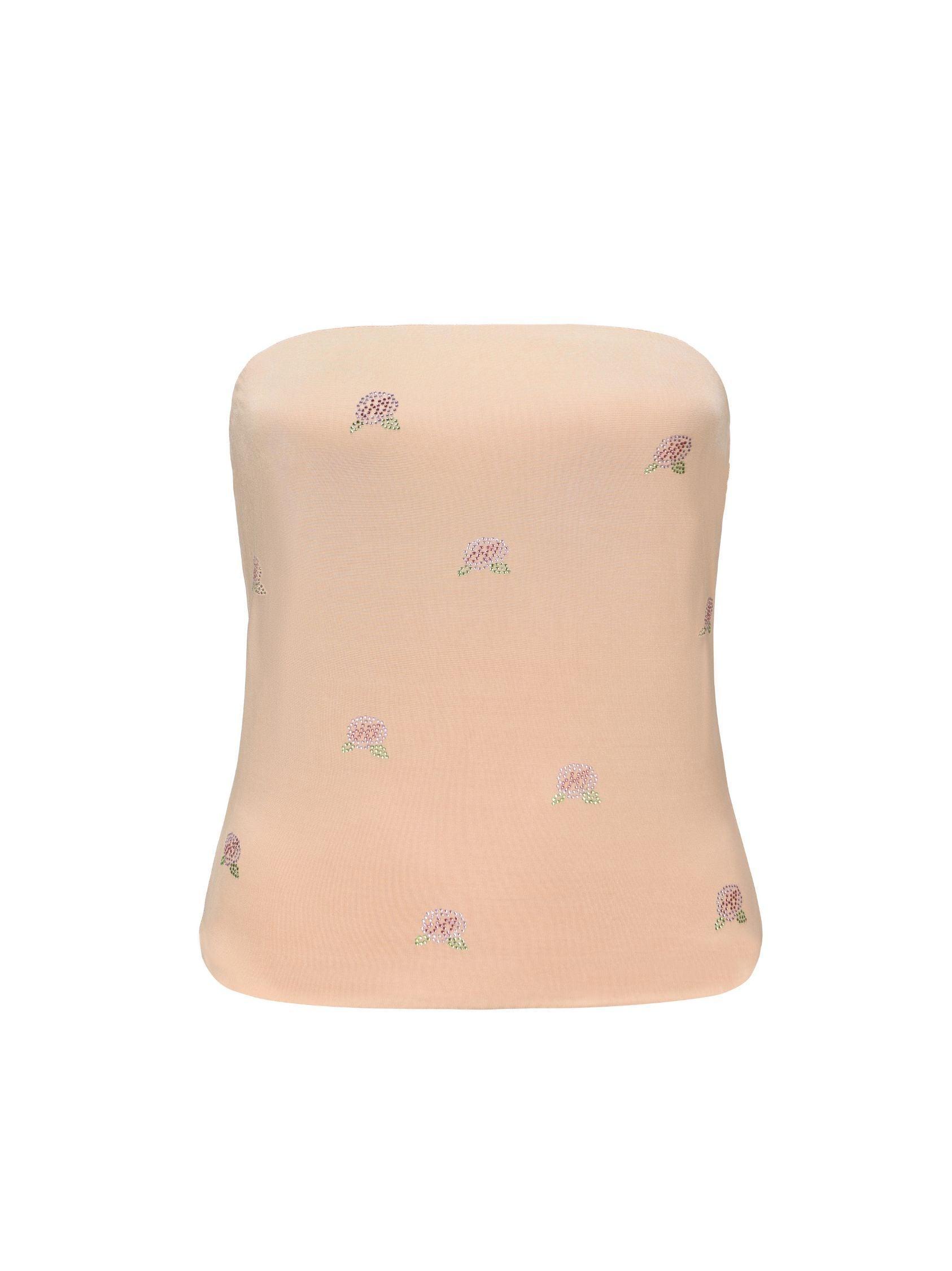 Rosana Embroidered Skirt (Tan) (Final Sale) Product Image