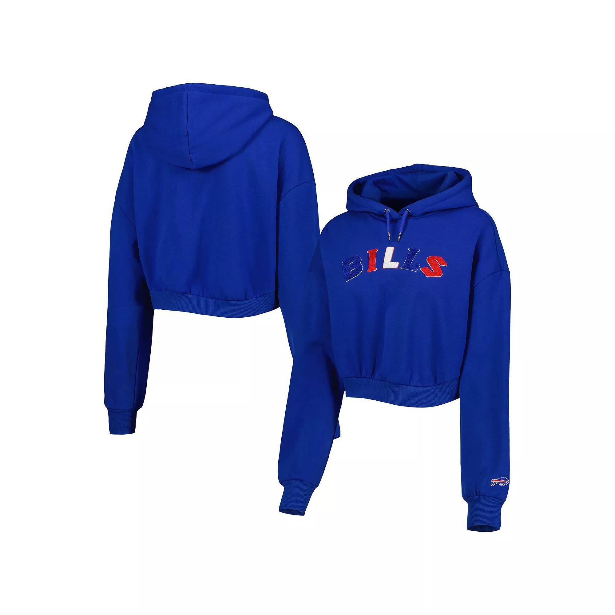 Women's The Wild Collective Royal Buffalo Bills Cropped Pullover Hoodie, Size: 2XL, Blue Product Image