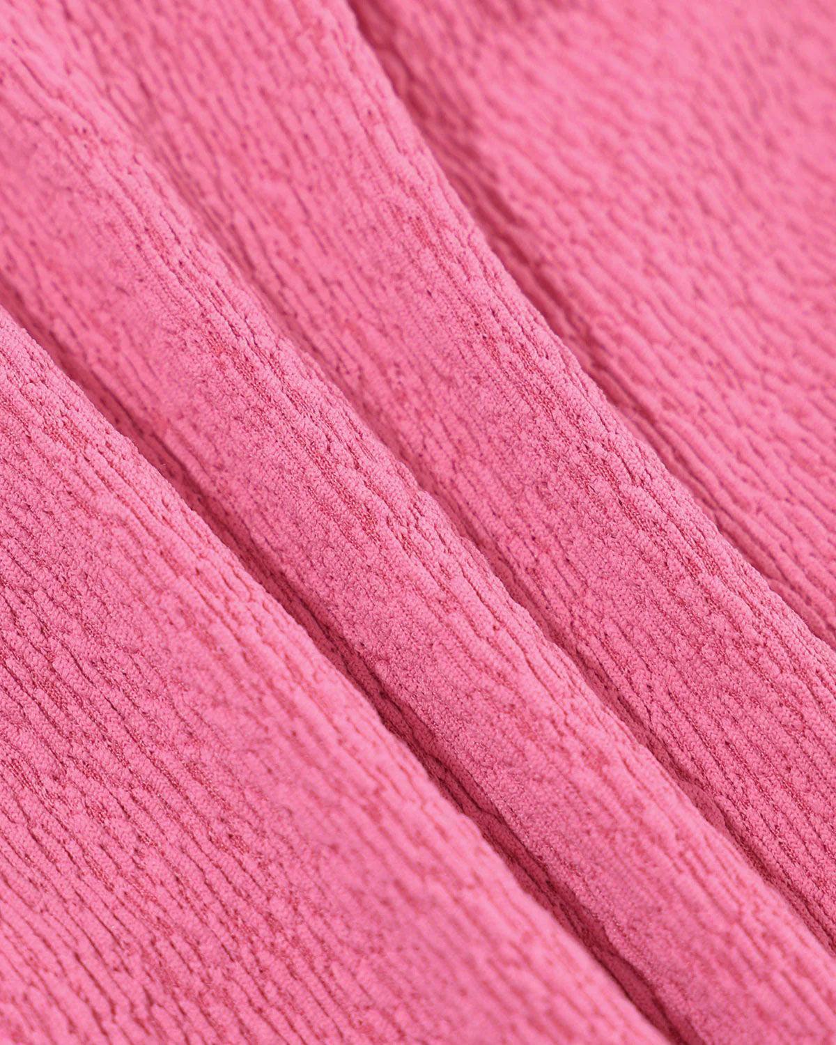 Pink Textured Bandeau Bikini Set Product Image