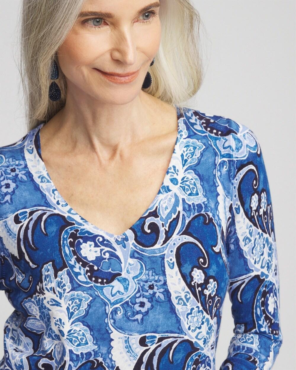 Floral Intarsia Pullover Sweater Product Image