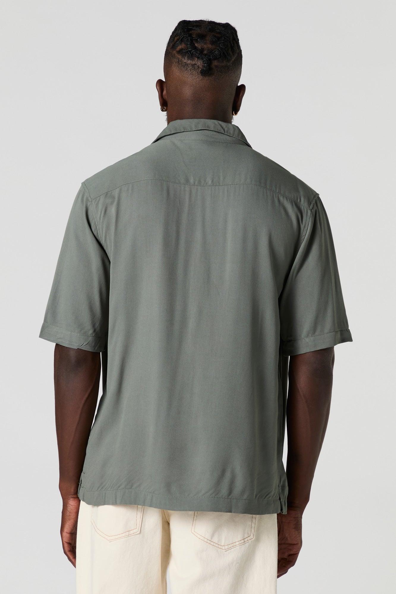 Short Sleeve Button-Up Top Male Product Image