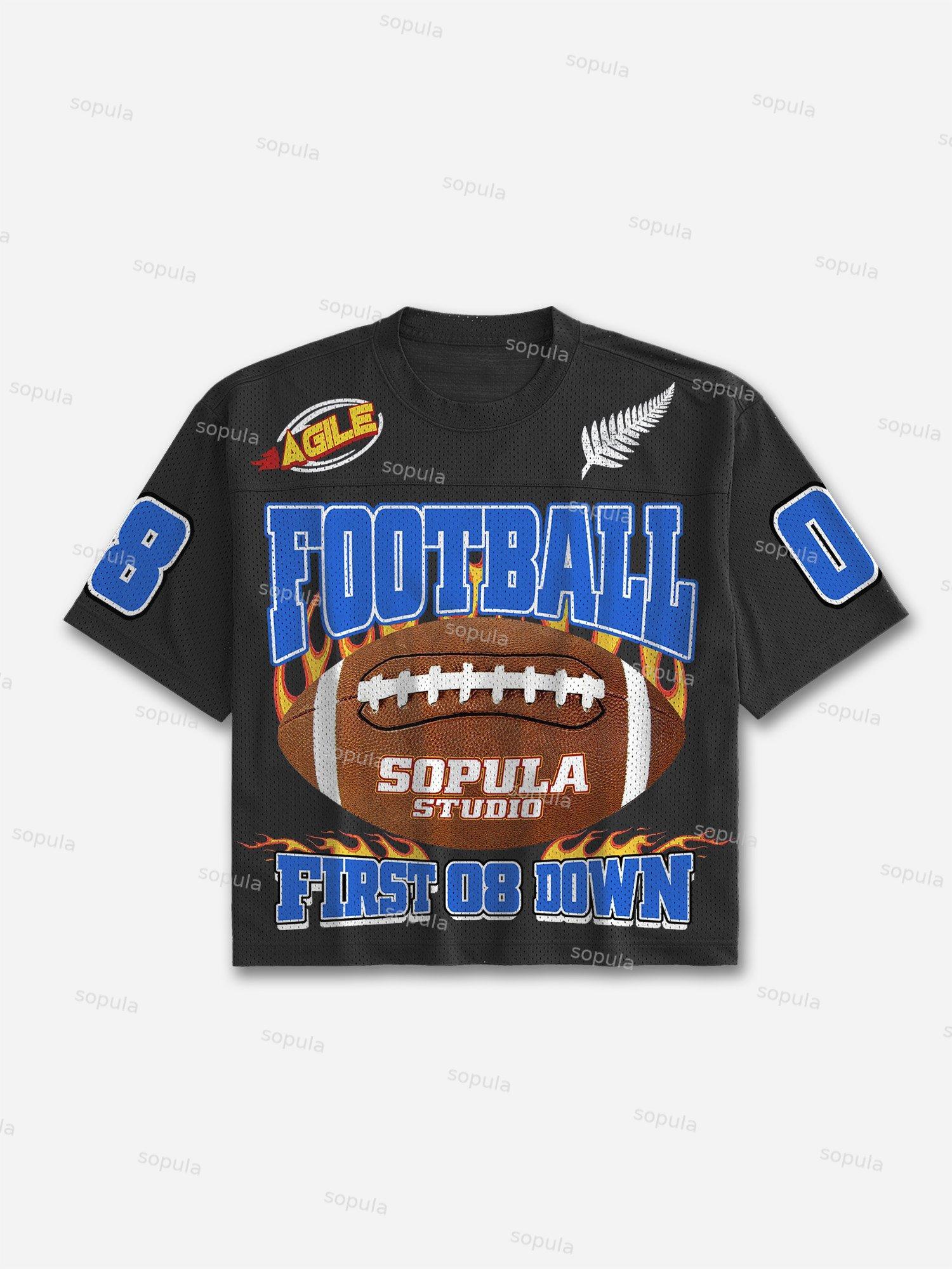 Football No.08 Print
Football Jersey T-shirt Product Image