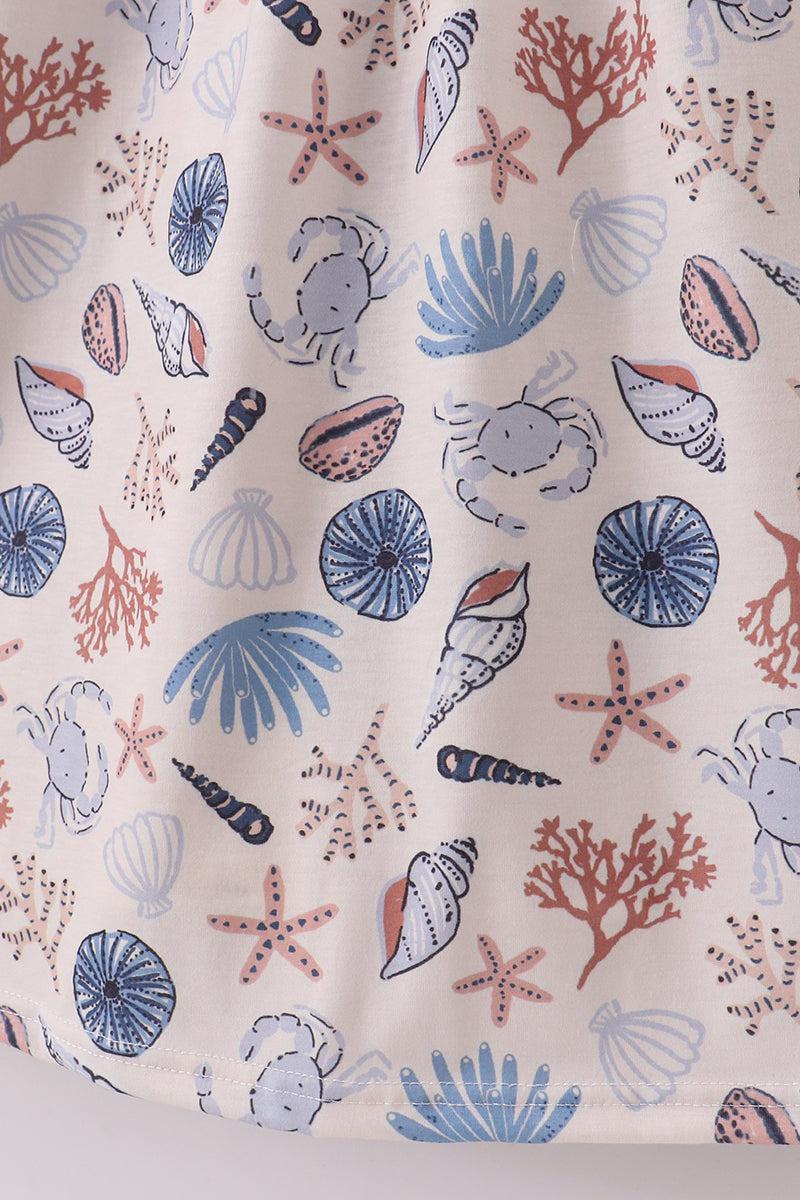Bow applique print mom&me dress Product Image