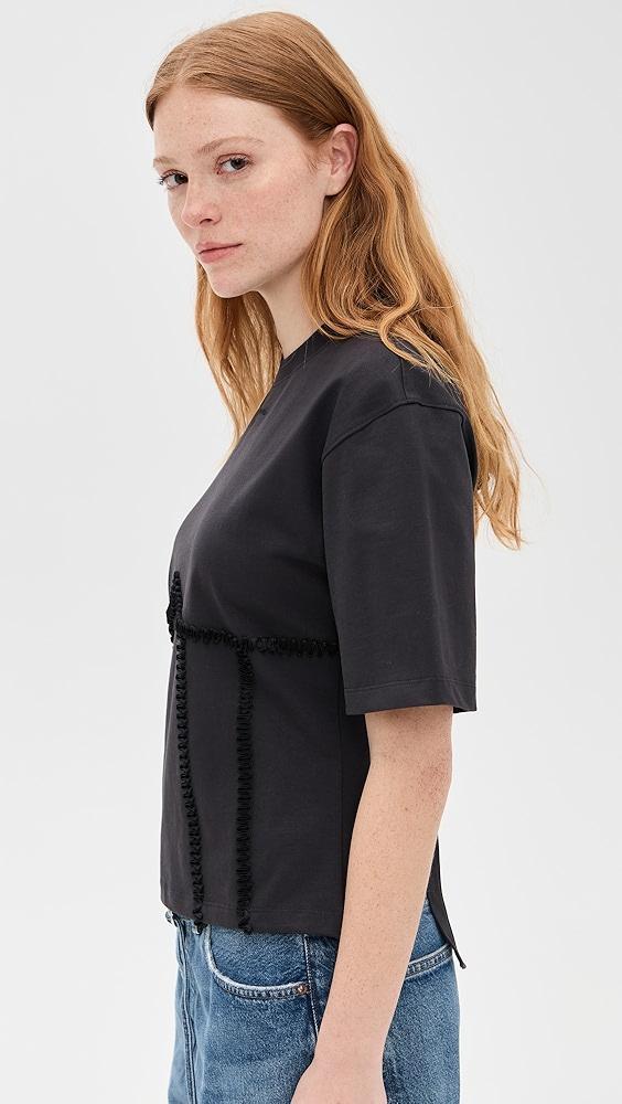 GANNI Heavy Cotton Tie Back Waisted T-shirt | Shopbop Product Image
