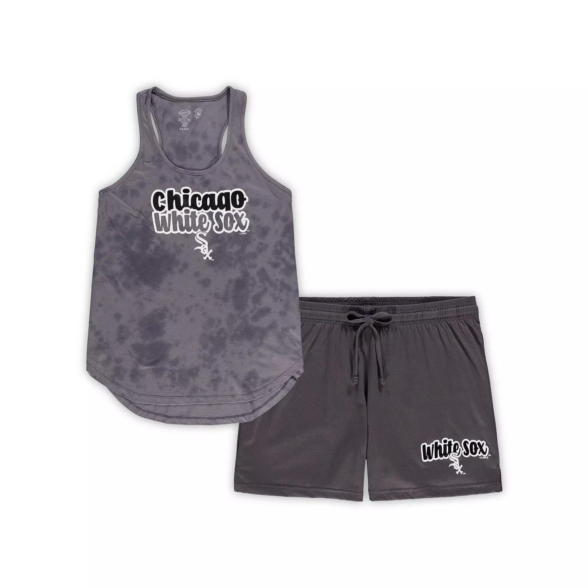 Women's Concepts Sport Charcoal Chicago White Sox Plus Size Cloud Tank Top & Shorts Sleep Set, Size: 2XL Product Image