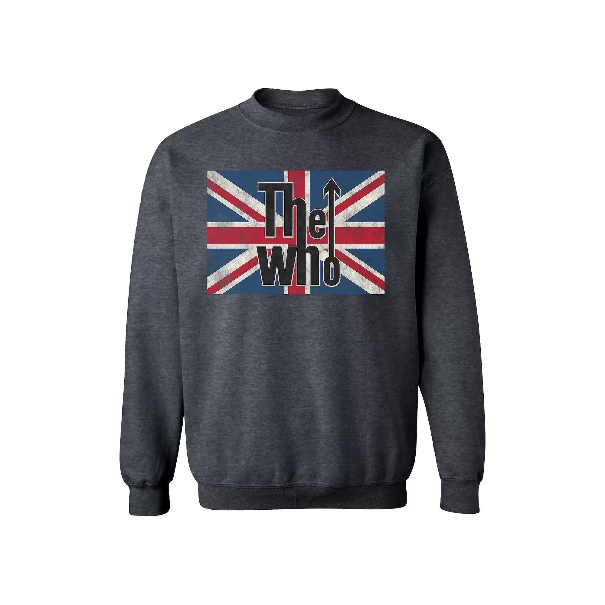 Mens The Who Union Jack Dark Sweatshirt Dark Grey Gray Product Image