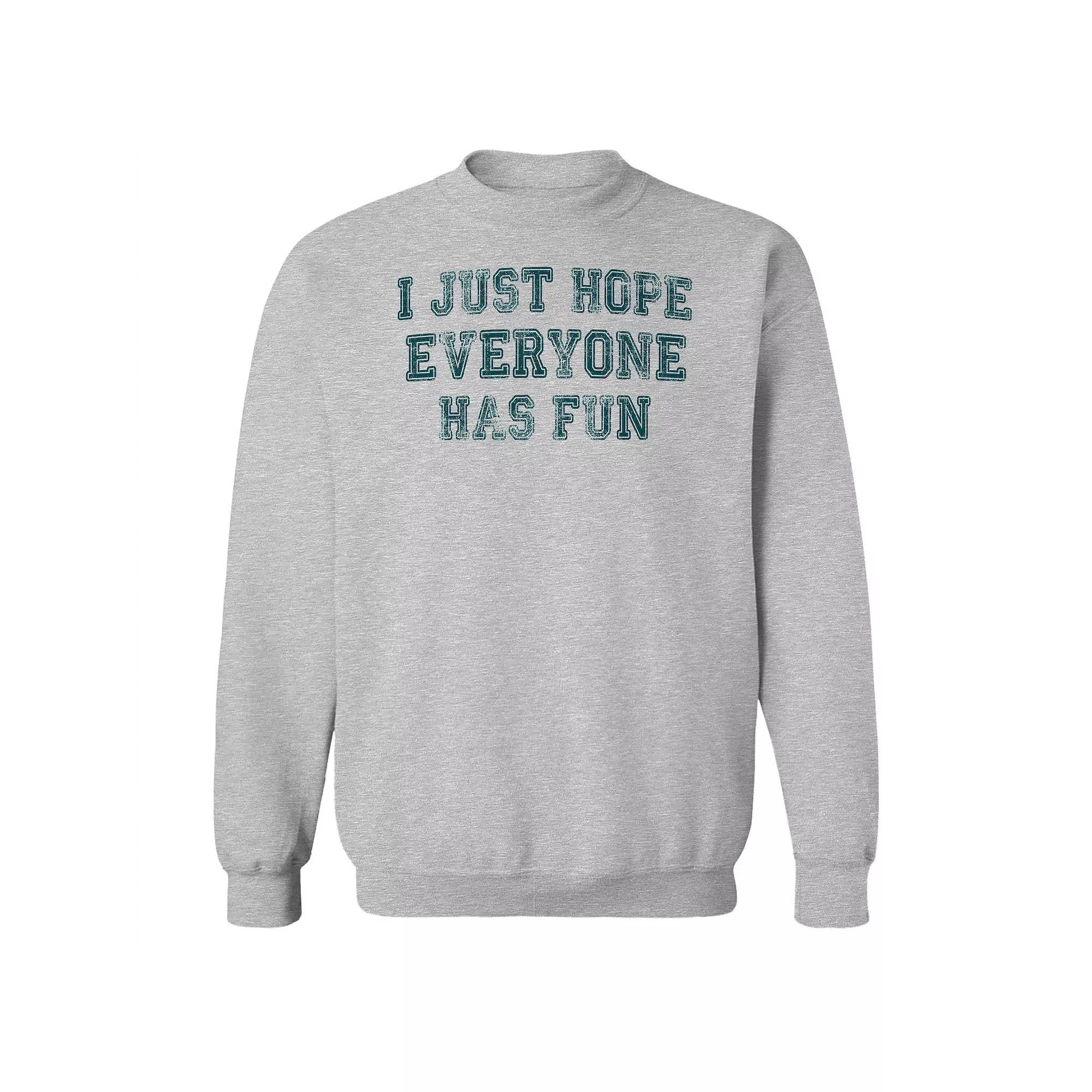 Men's Duke & Sons Hope Everyone Has Fun Graphic Sweatshirt, Size: Medium, Gray Green Product Image