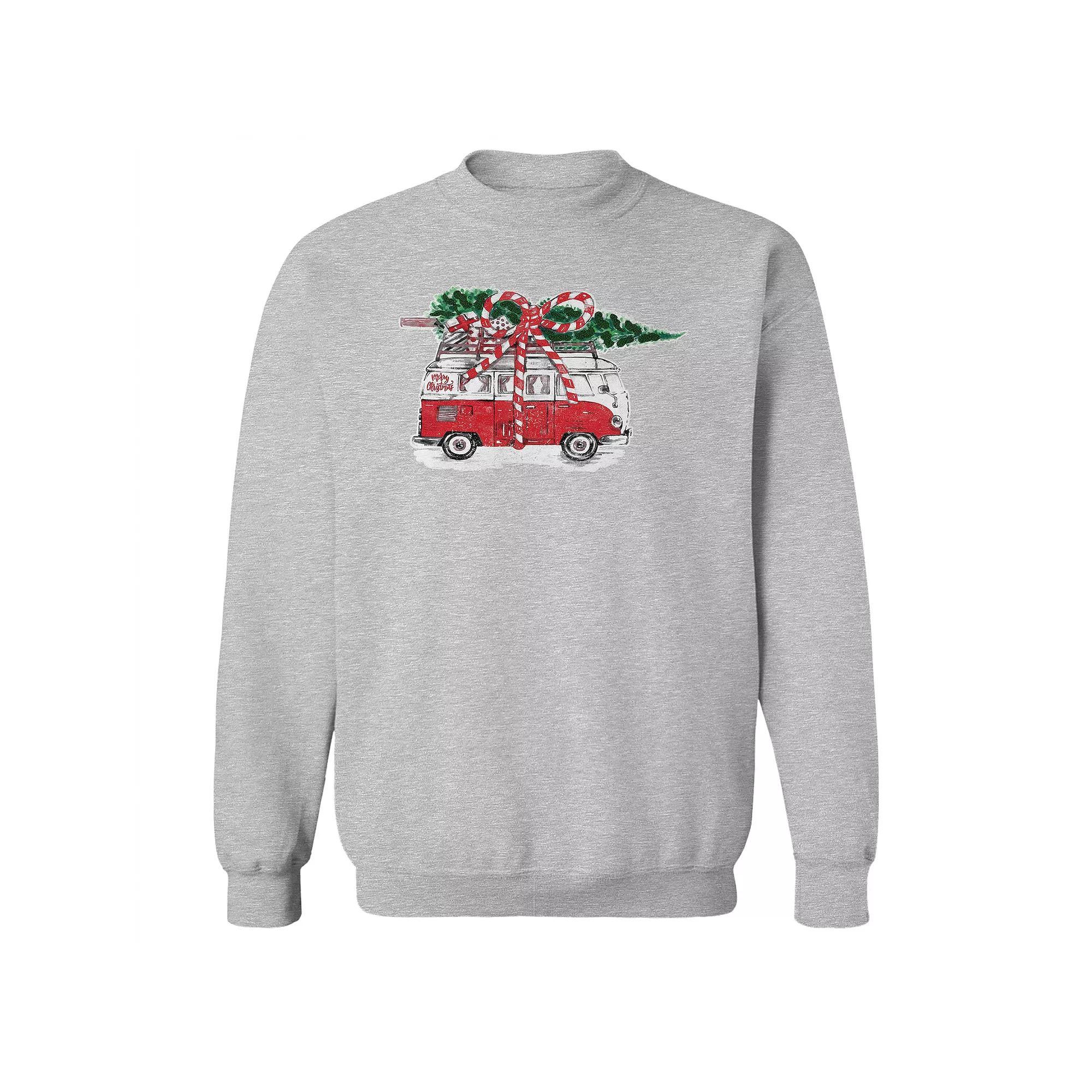 Men's Merry Christmas Fleece Sweatshirt, Women's, Size: Medium, Sport Gray Product Image