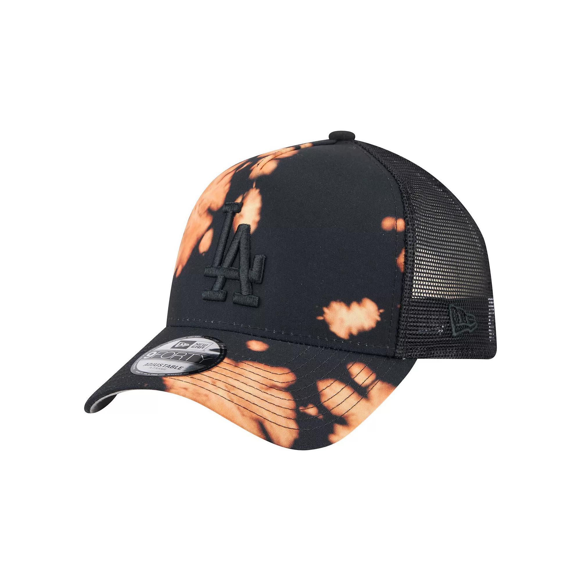 Men's New Era  Black New York Mets Bleached A-Frame 9FORTY Adjustable Hat Product Image