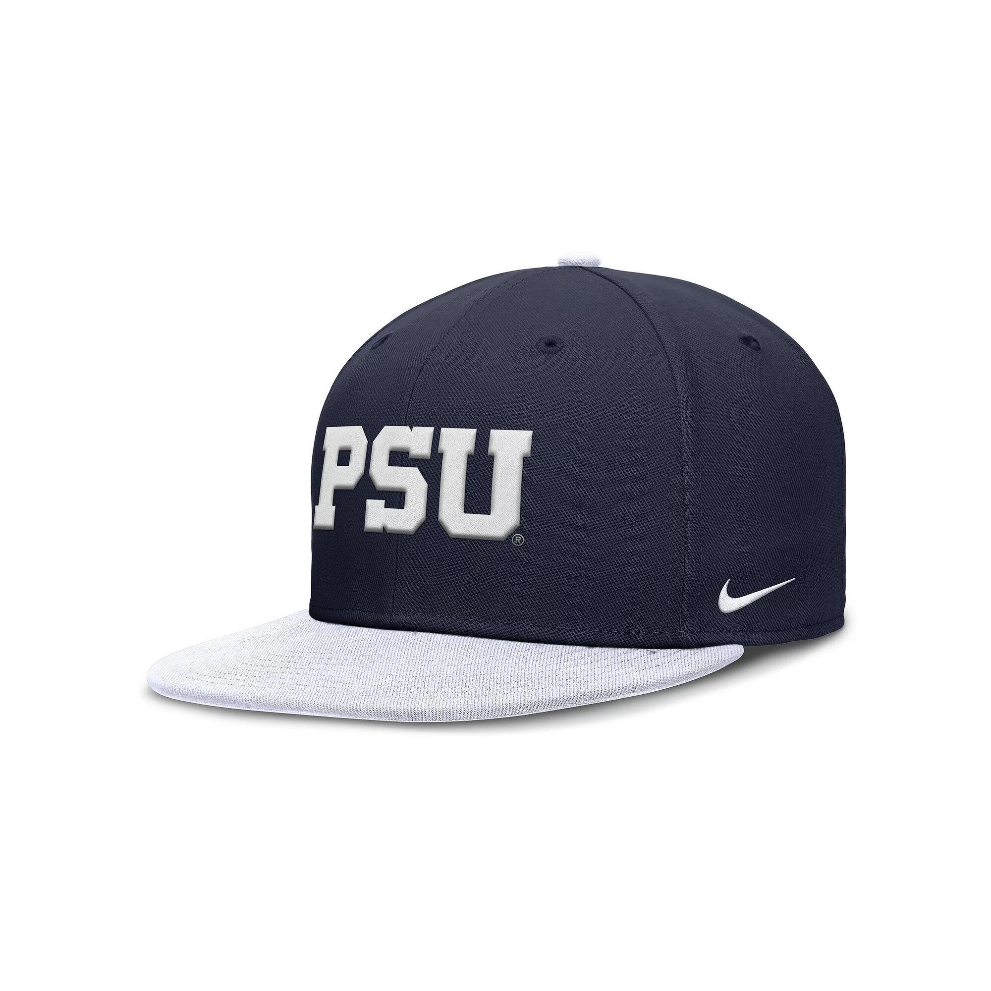 Men's Nike Navy/White Penn State Nittany Lions Two-Tone Primetime Performance Fitted Hat, Size: 7 3/8, Blue Product Image