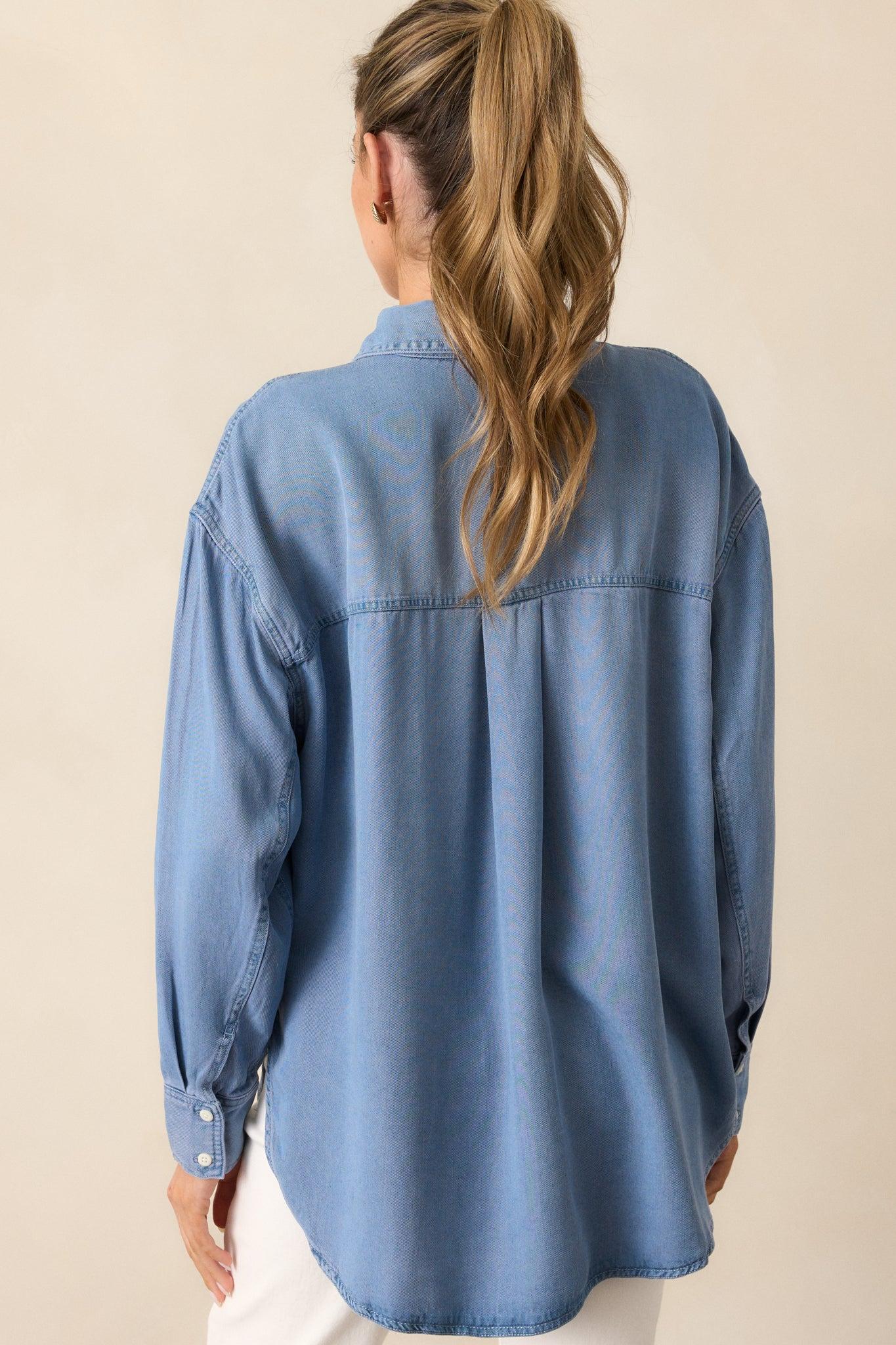Z Supply Colbie Sun Bleached Chambray Top Product Image