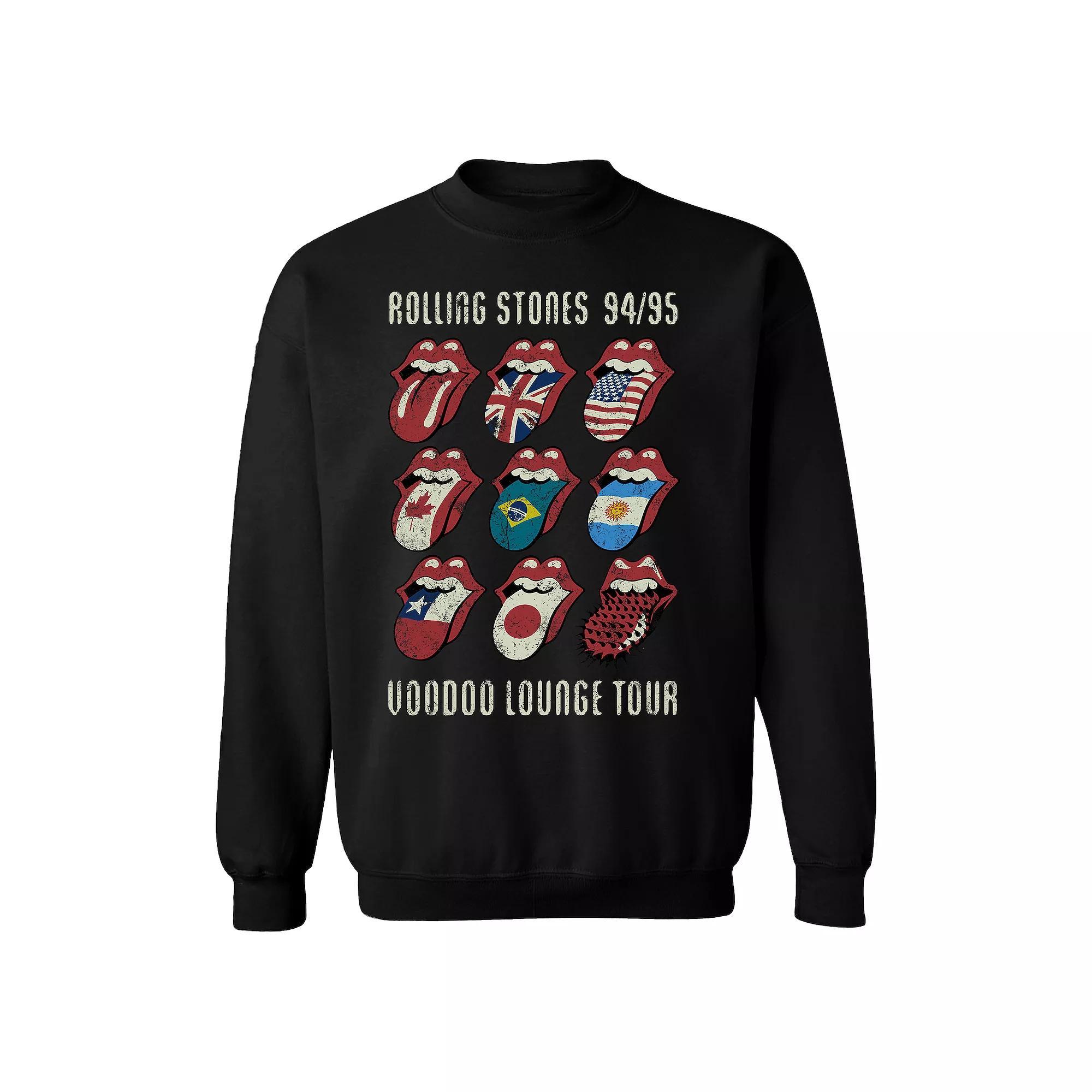 Men's Rolling Stones Voodoo Tongues Sweatshirt, Size: XL, Black Product Image