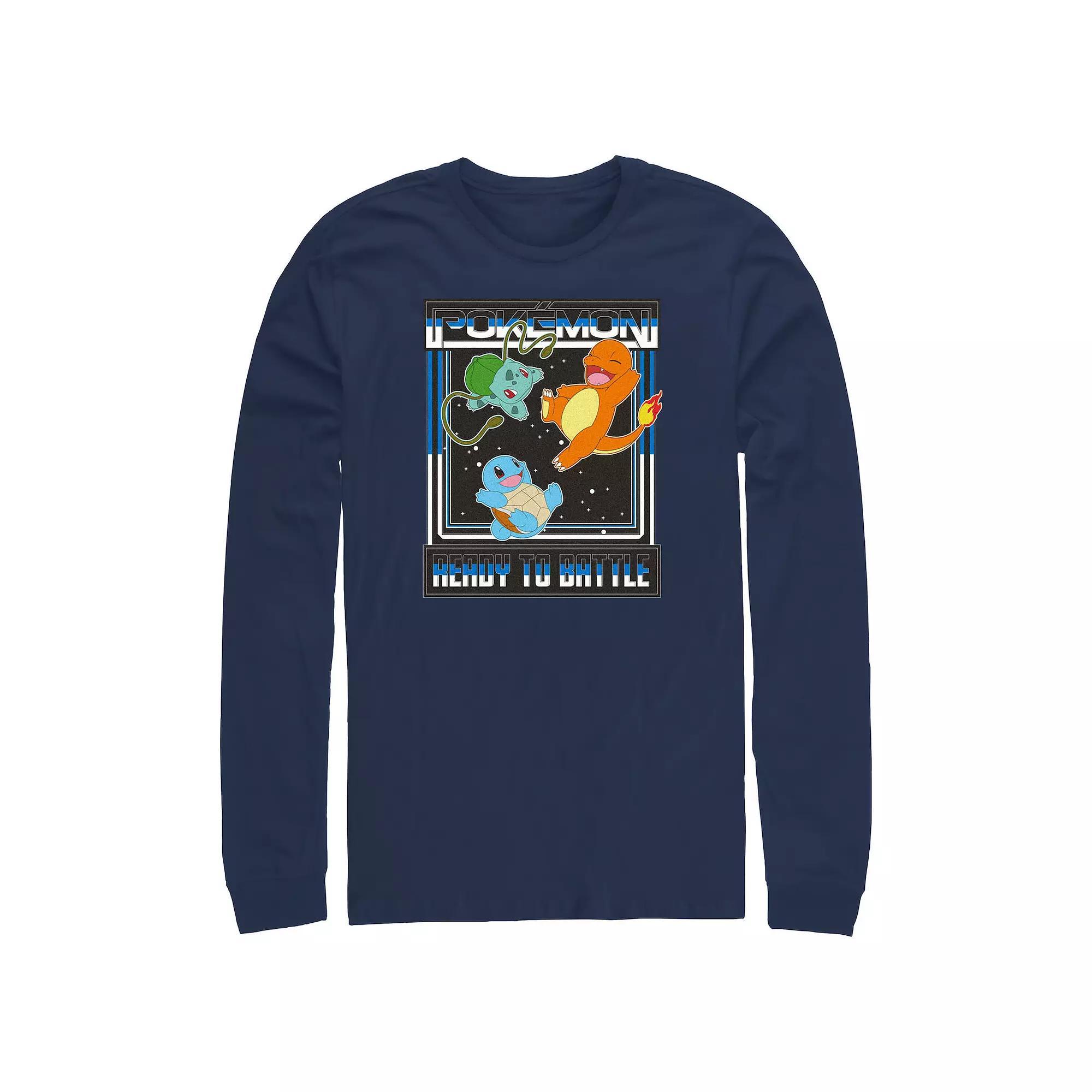 Men's Pokemon Starter Pack Ready To Battle Graphic Tee, Size: XXL, Blue Product Image