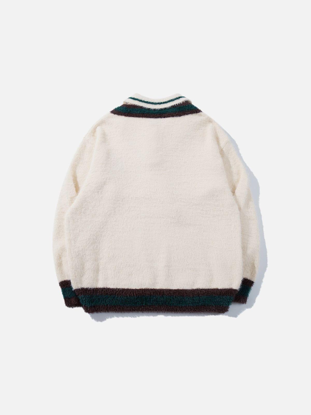 Aelfric Eden Stripe Tie Polo Sweater Female Product Image