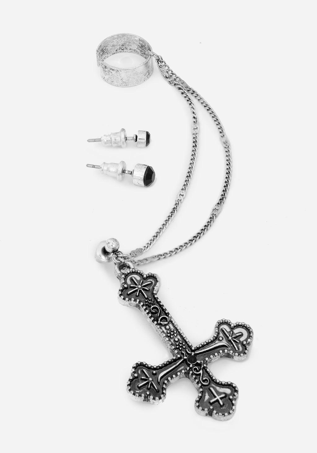Crux Chain Cuff Earrings Product Image
