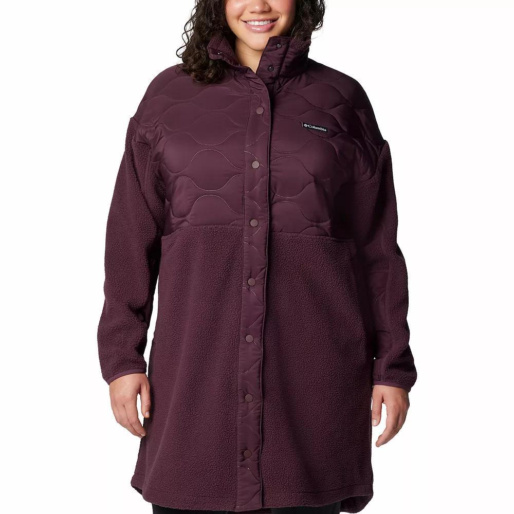 Plus Size Columbia Cloud Point Long Fleece Jacket, Women's, Size: 1XL, Moonvista Product Image